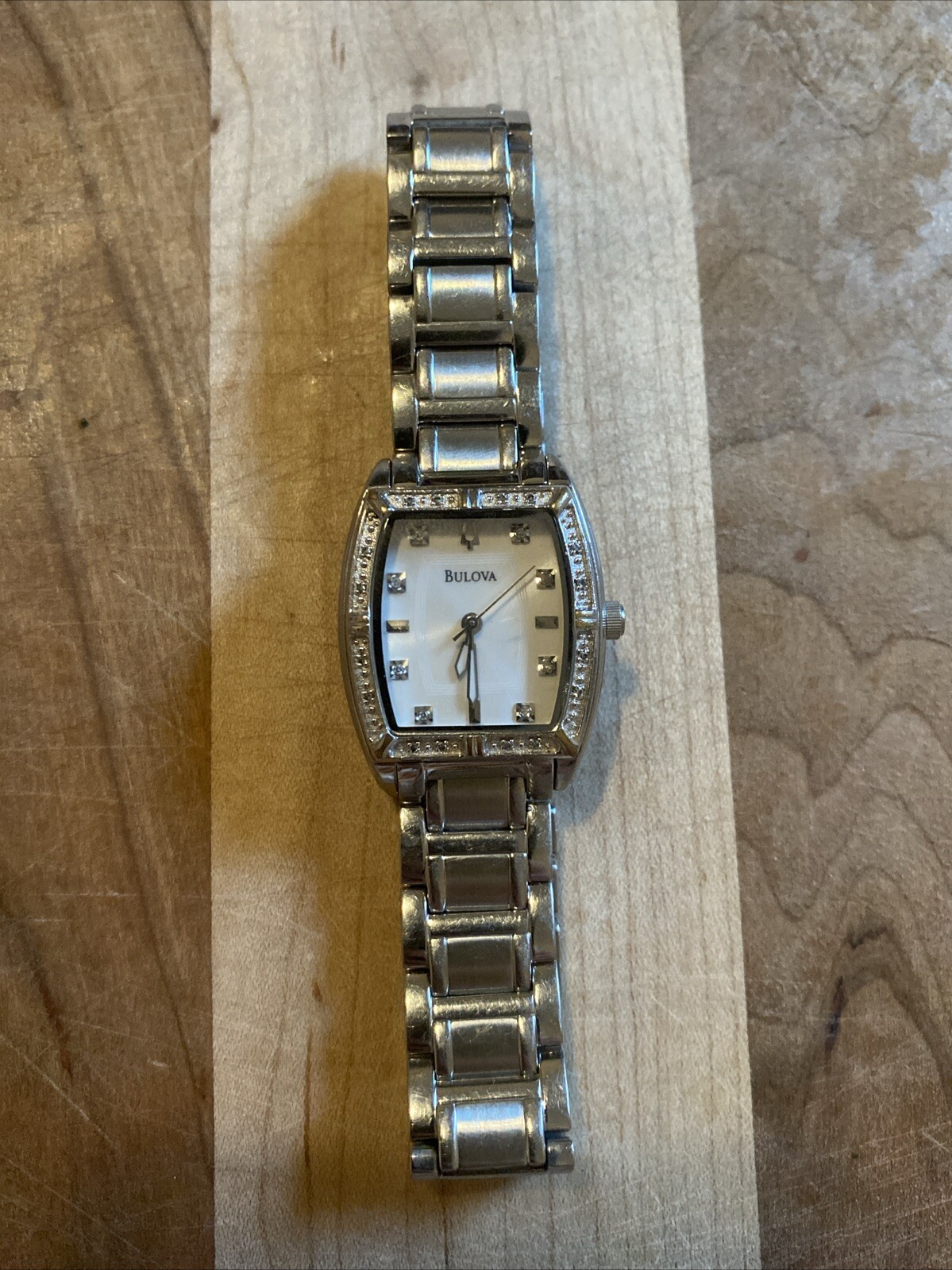 Bulova Women’s Watch With Diamonds, Stainless Steel Water Resistent