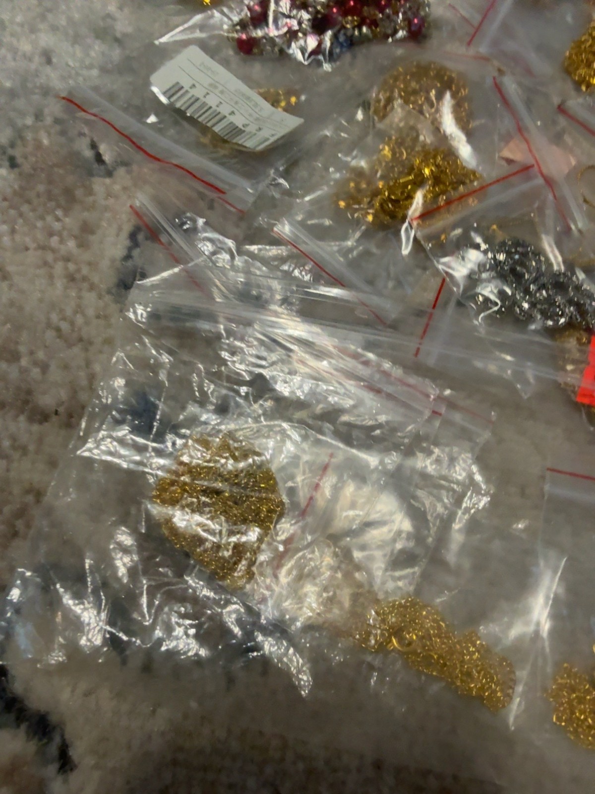 Huge Mixed Jewelry Making Findings Lot Gold Tone Chains Charms Connectors Rhines