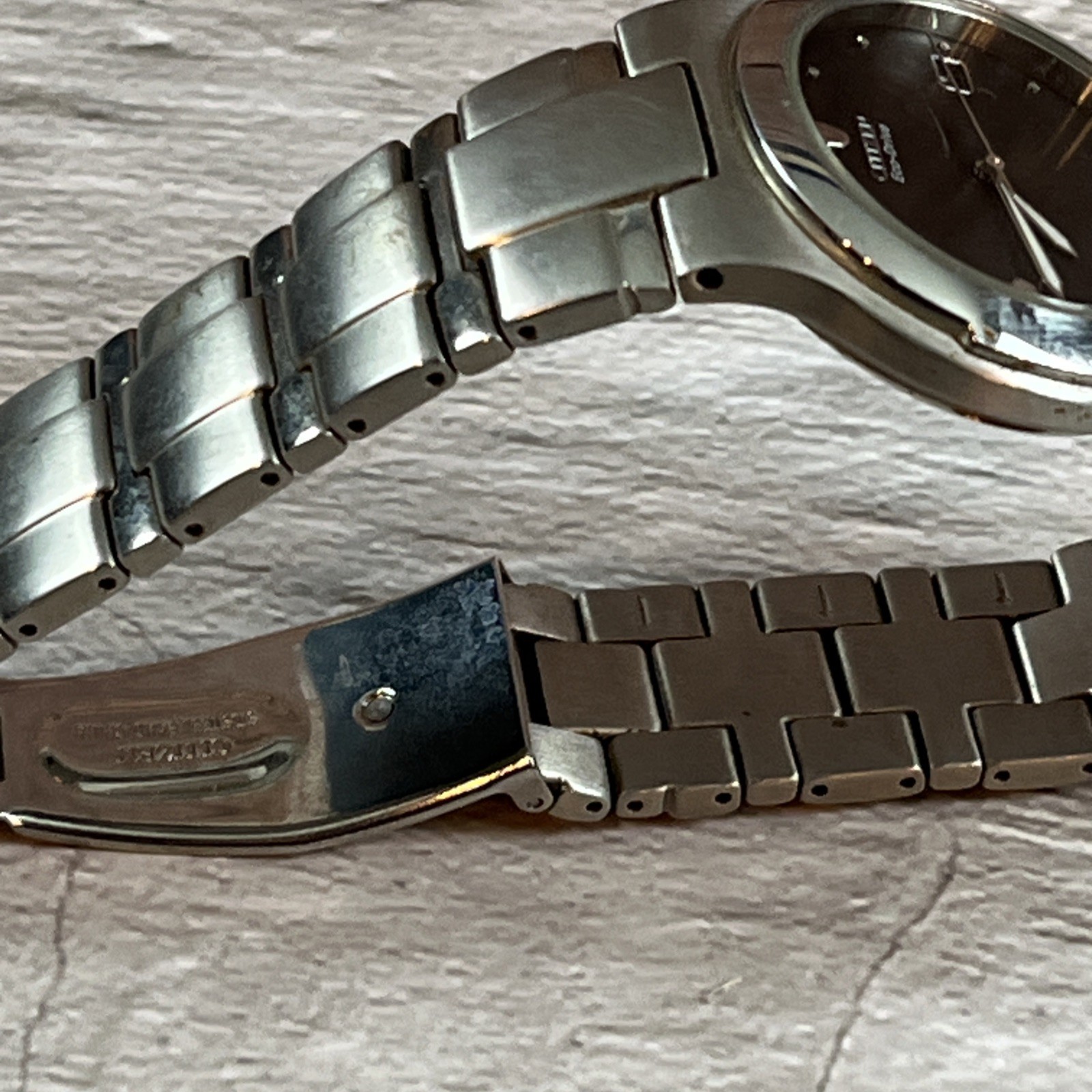 Citizen Eco-Drive Men’s Stainless Steel Watch E111-K16750 Solar Black Dial