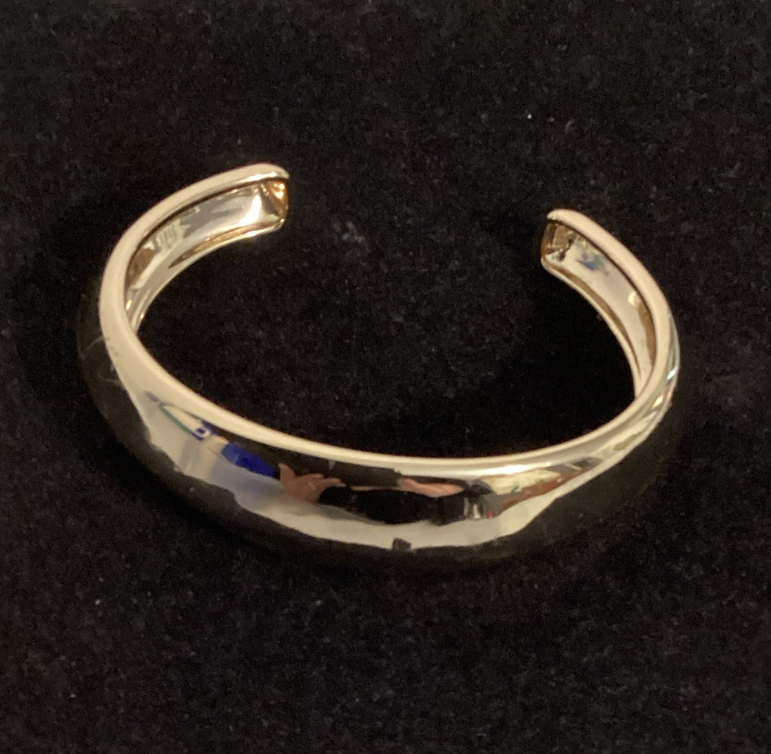 Gold Tone Open-Ended Cuff Bangle Bracelet Multi-Tone Gold No Stone