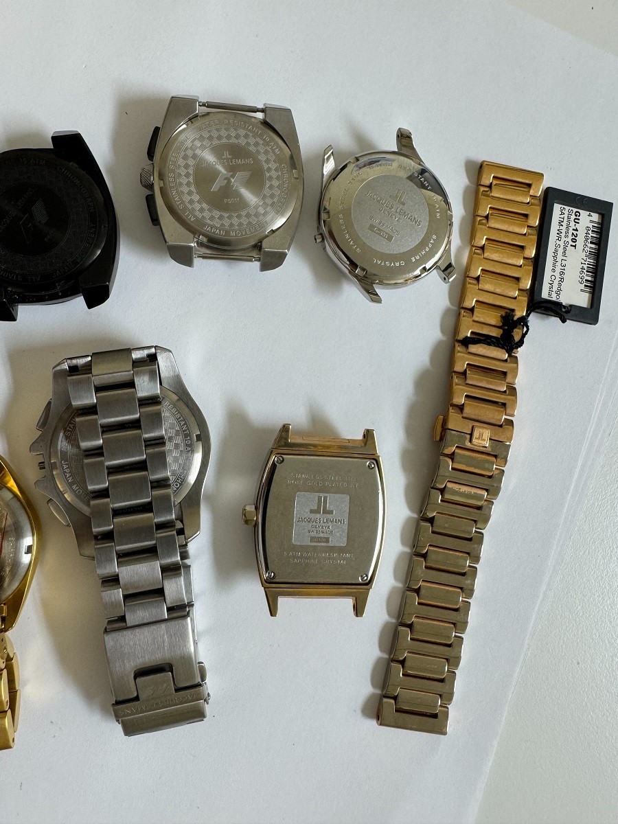 Lot of Jacques Lemans watches G-131 G-191 G-120 PARTS ONLY SOLD AS IS