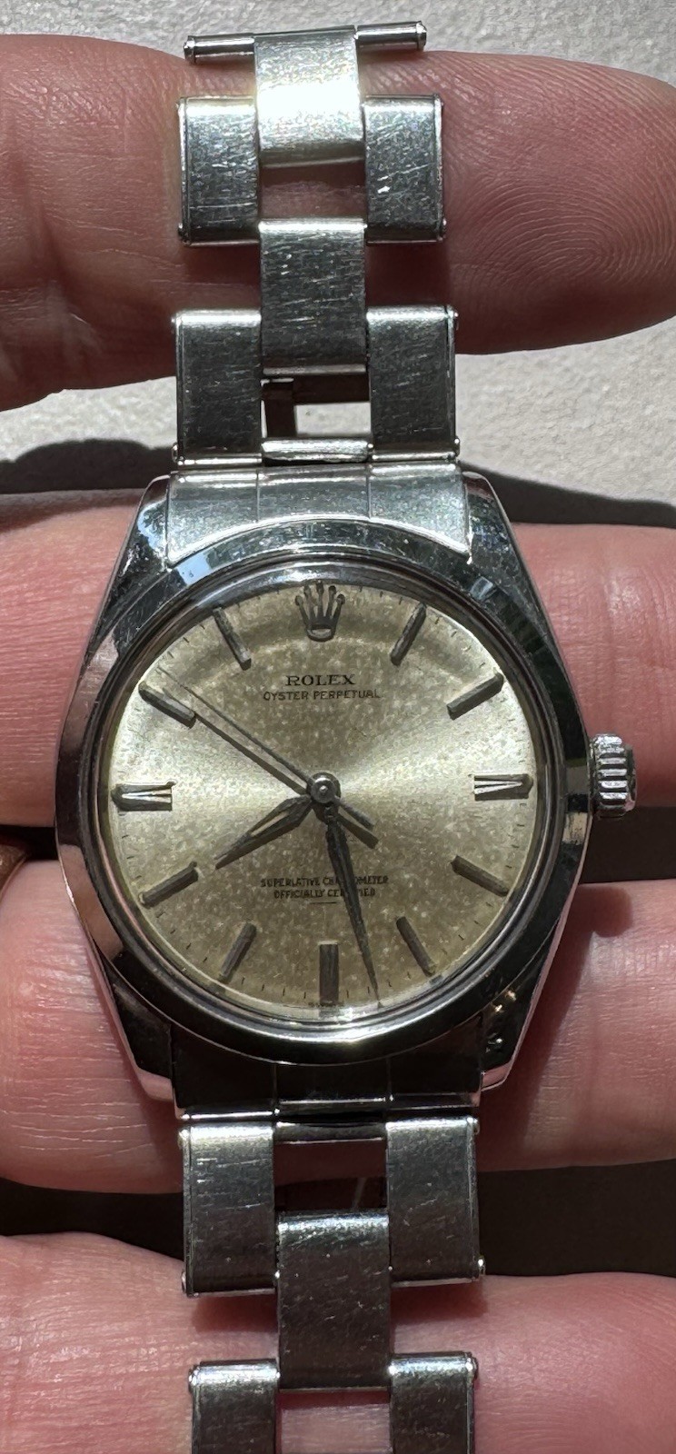 SWISS ROLEX OYSTER PERPETUAL AIR-KING 1002 AUTOMATIC GENTS WATCH BRACELET