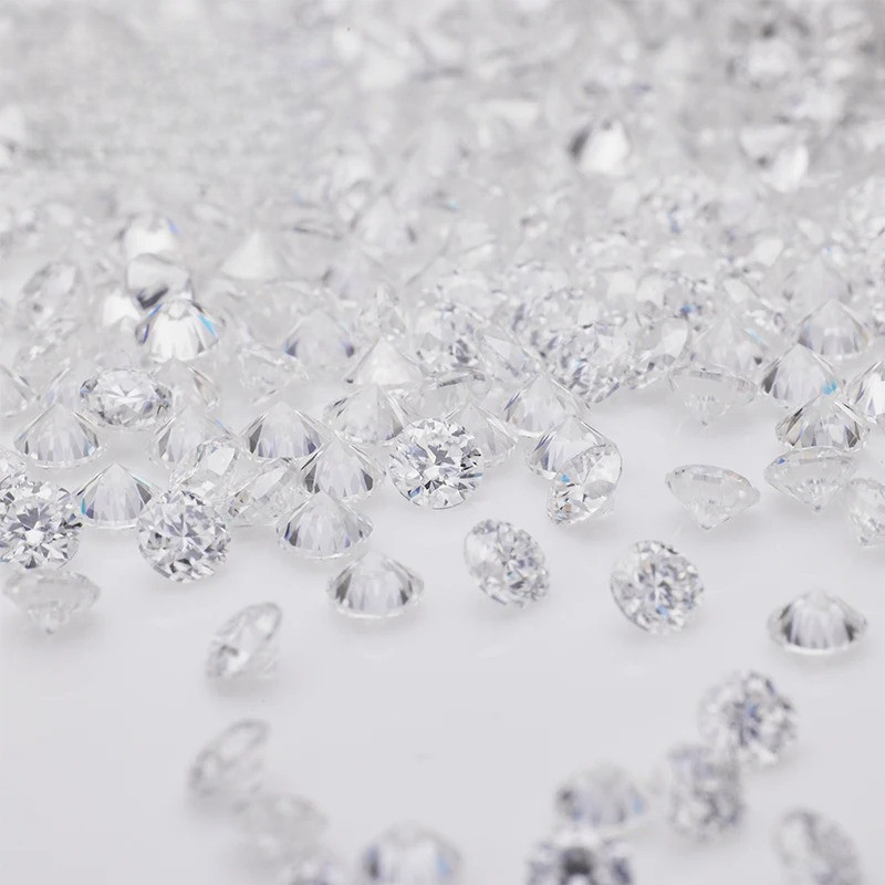 0.8-1.9mm Round Cut D Color/Black Moissanite Stones VVS1 for Jewelry Making