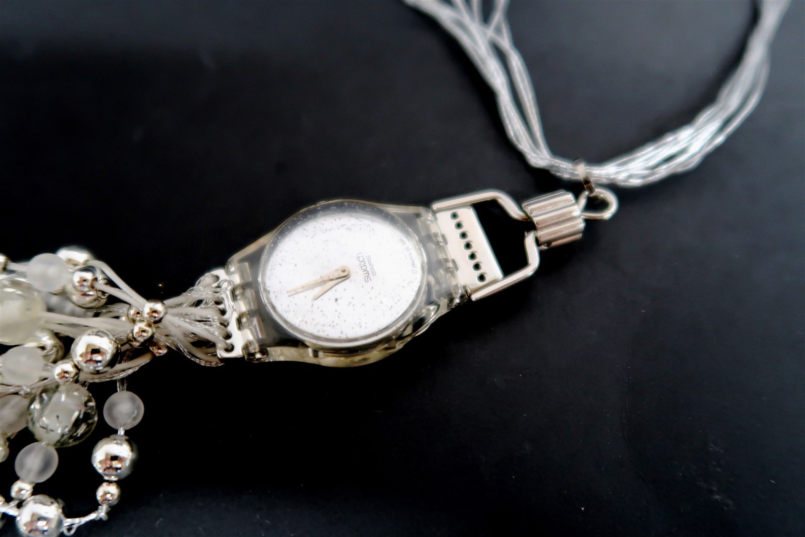 NEW Swatch Necklace Watch SPARKLING NIGHT LZ106 by Léonie Cocquio # 5010 / 16999
