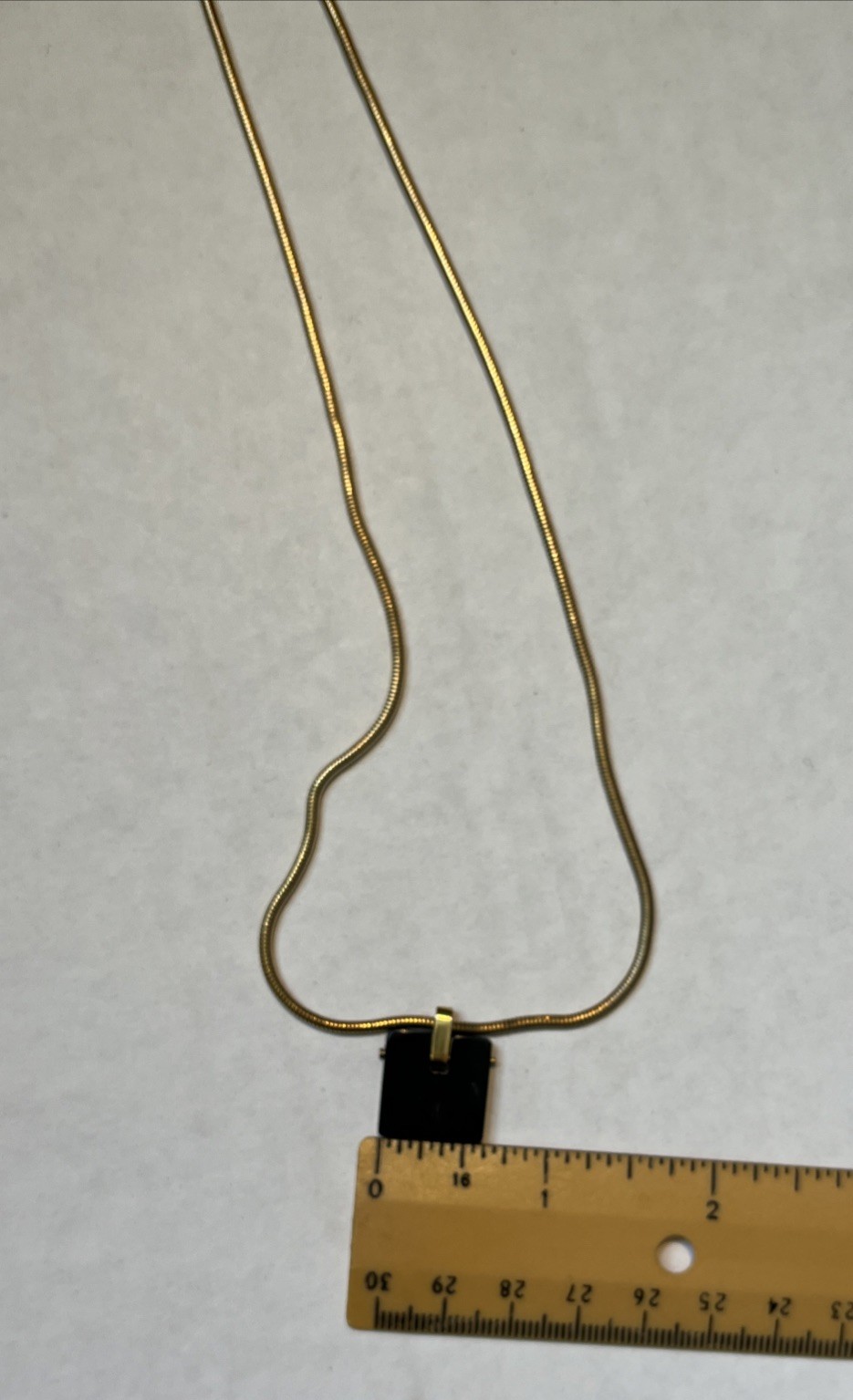 SOKO Kenya Jenga Cow Horn necklace with gold-plated brass chain. Handmade.