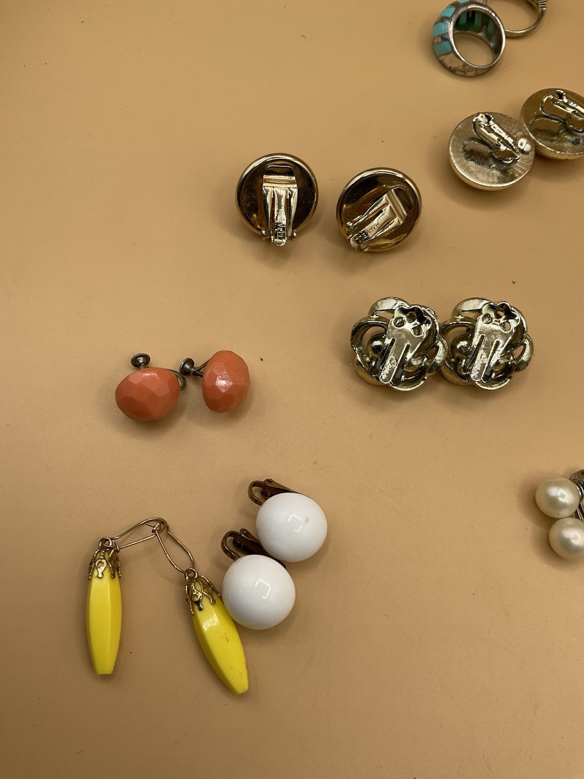 lot of 16 earring sets and 2 rings
