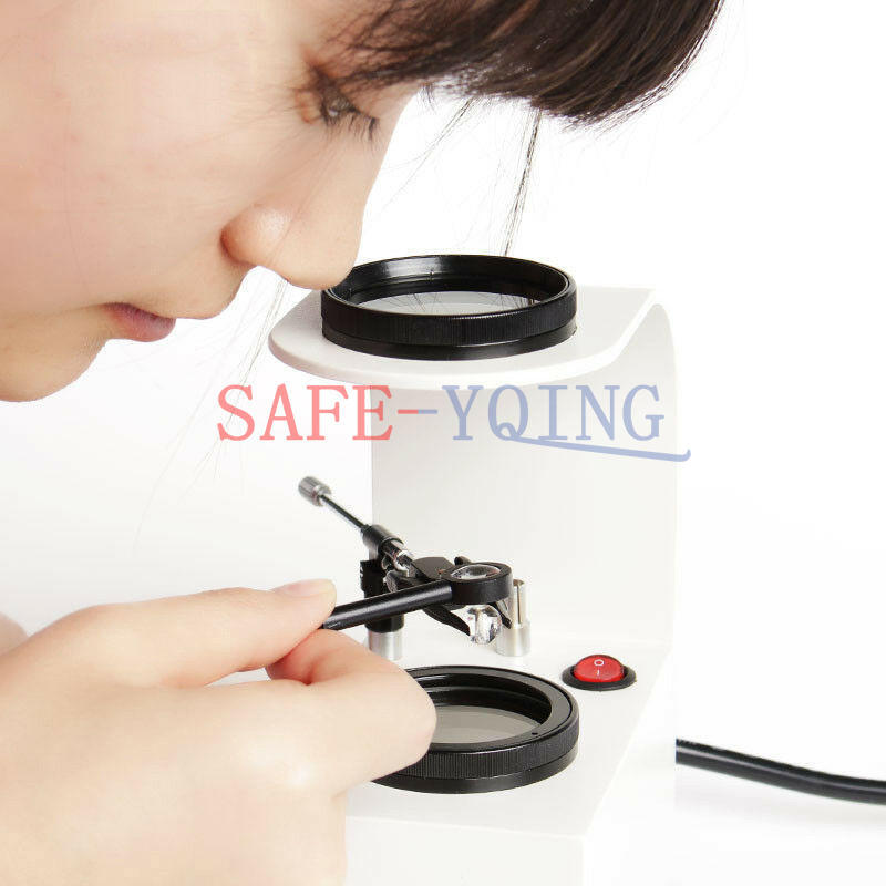 1PCS Jewelry polariscope Desktop magnifier Gem identification tool +Gem Clip New