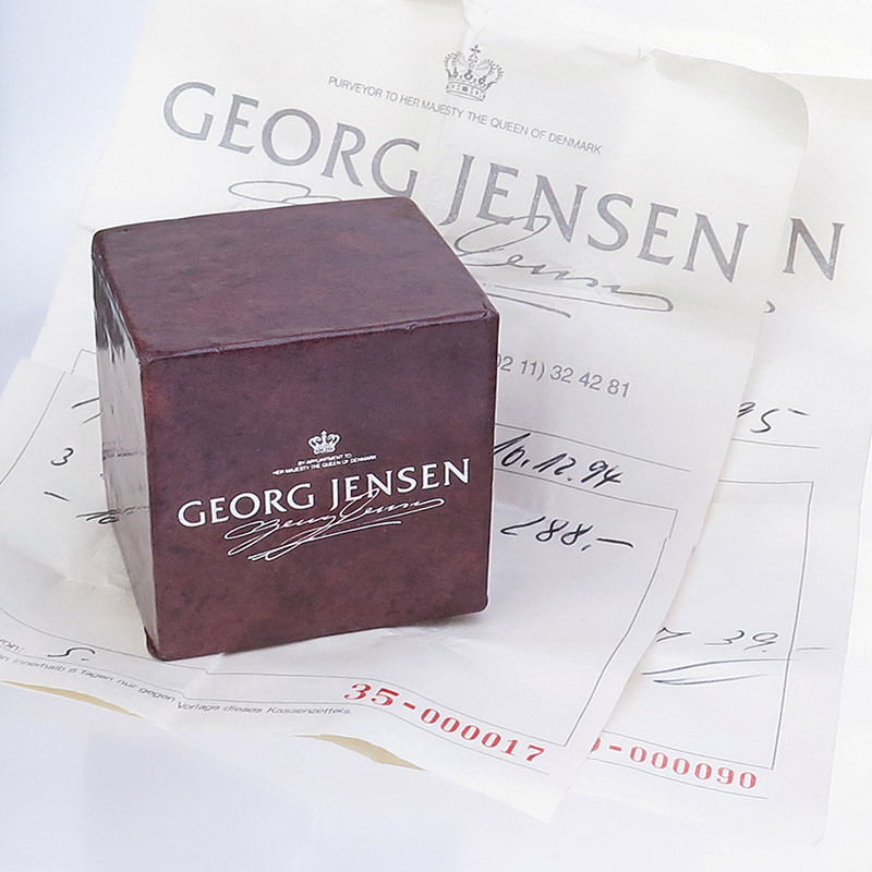 Georg Jensen Ring Sterling Silver Box Papers