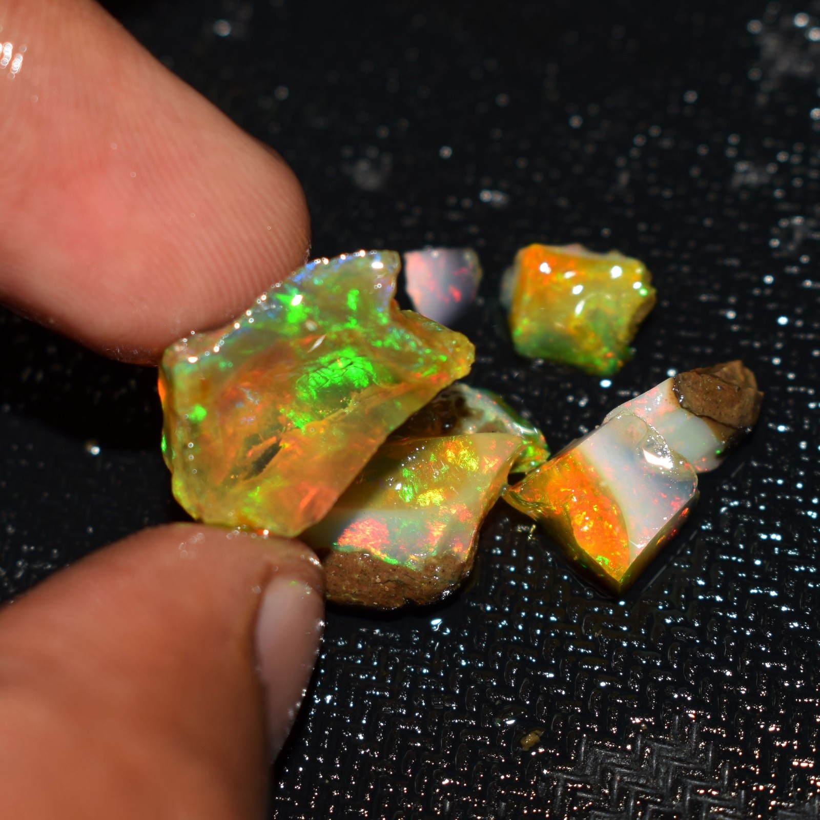 17.0 CT Ethiopian Natural Fire Opal Rough Certified Untreated Gemstone