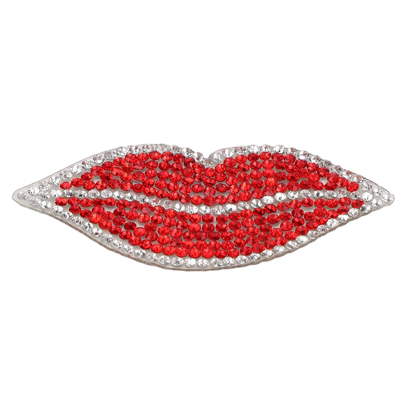 20Pcs Red Lip Rhinestones Resin Crystal Hot Pattern Clothing Decoration