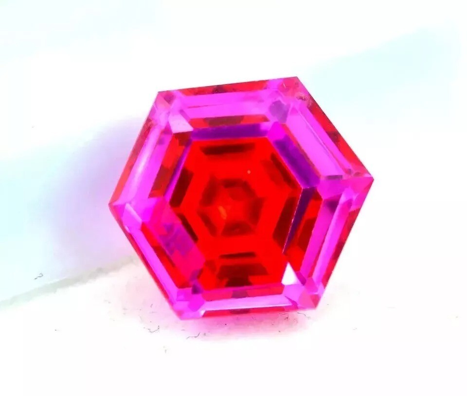 9.54 CT Natural Bi- Color Pitambari Sapphire Hexagon Loose Certified Gemstone