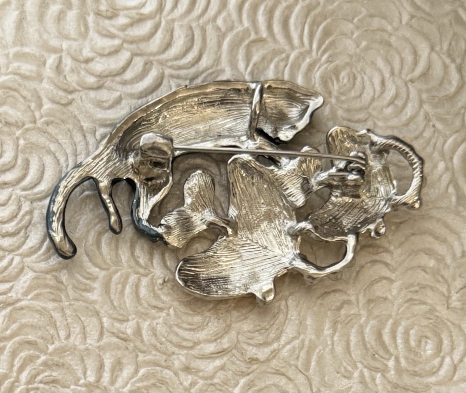 Cat / Fish Brooch /Pendant Enamel On Metal