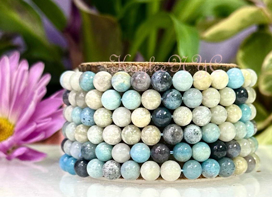 Wholesale 6 Pcs 6mm Trolleite Natural Crystal Healing Stretch Bracelet 7.5″