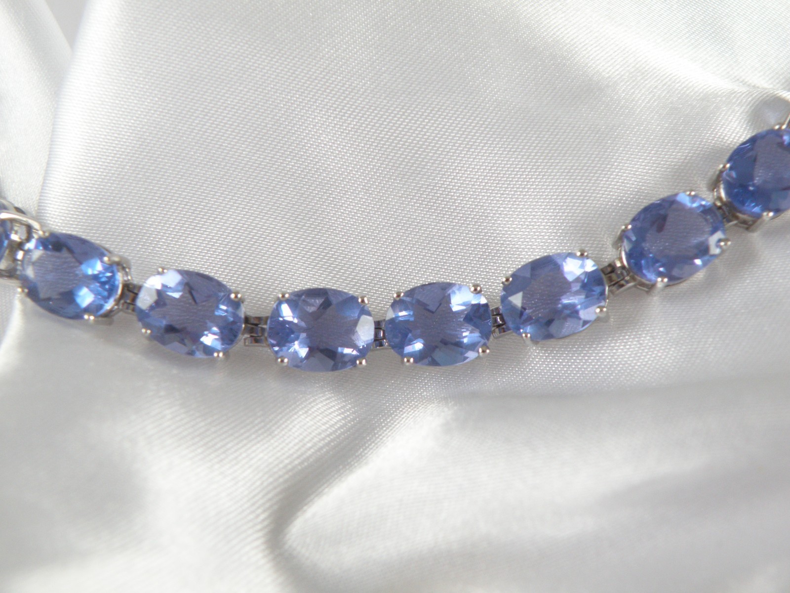 Sterling Silver 925 Treated Color Change Fluorite Tennis Bracelet Fits 7.5