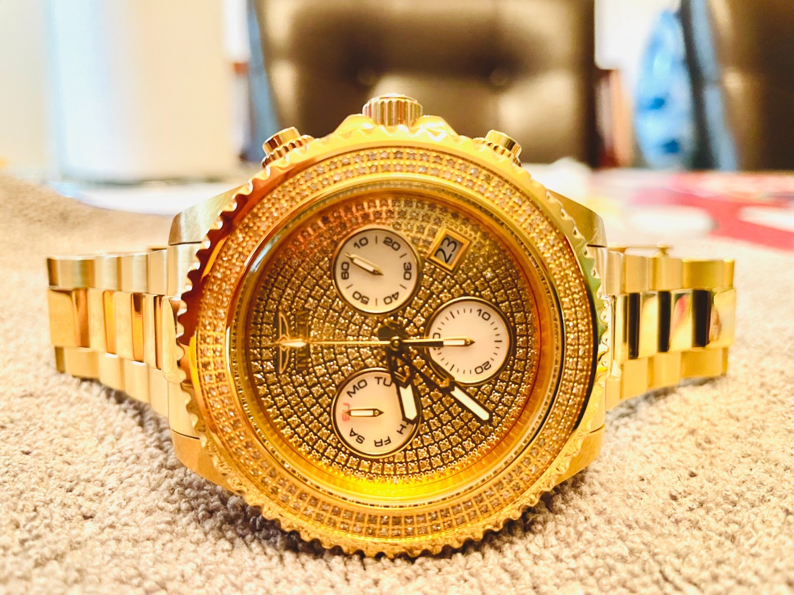 INVICTA 47mm GRAND DIVER QUARTZ CHRONOGRAPH 1.94ctw Diamond Bracelet Watch