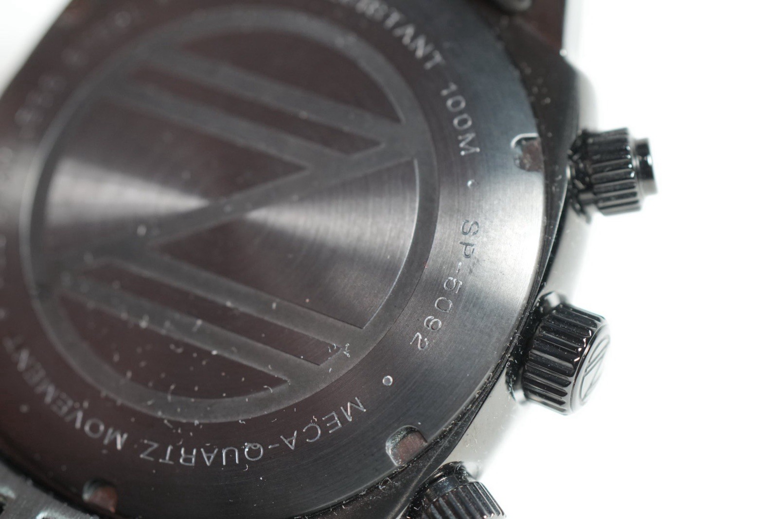 Spinnaker Mecha-Quartz Quartz Chronograph 40-43.9mm Black Dial SS 100m