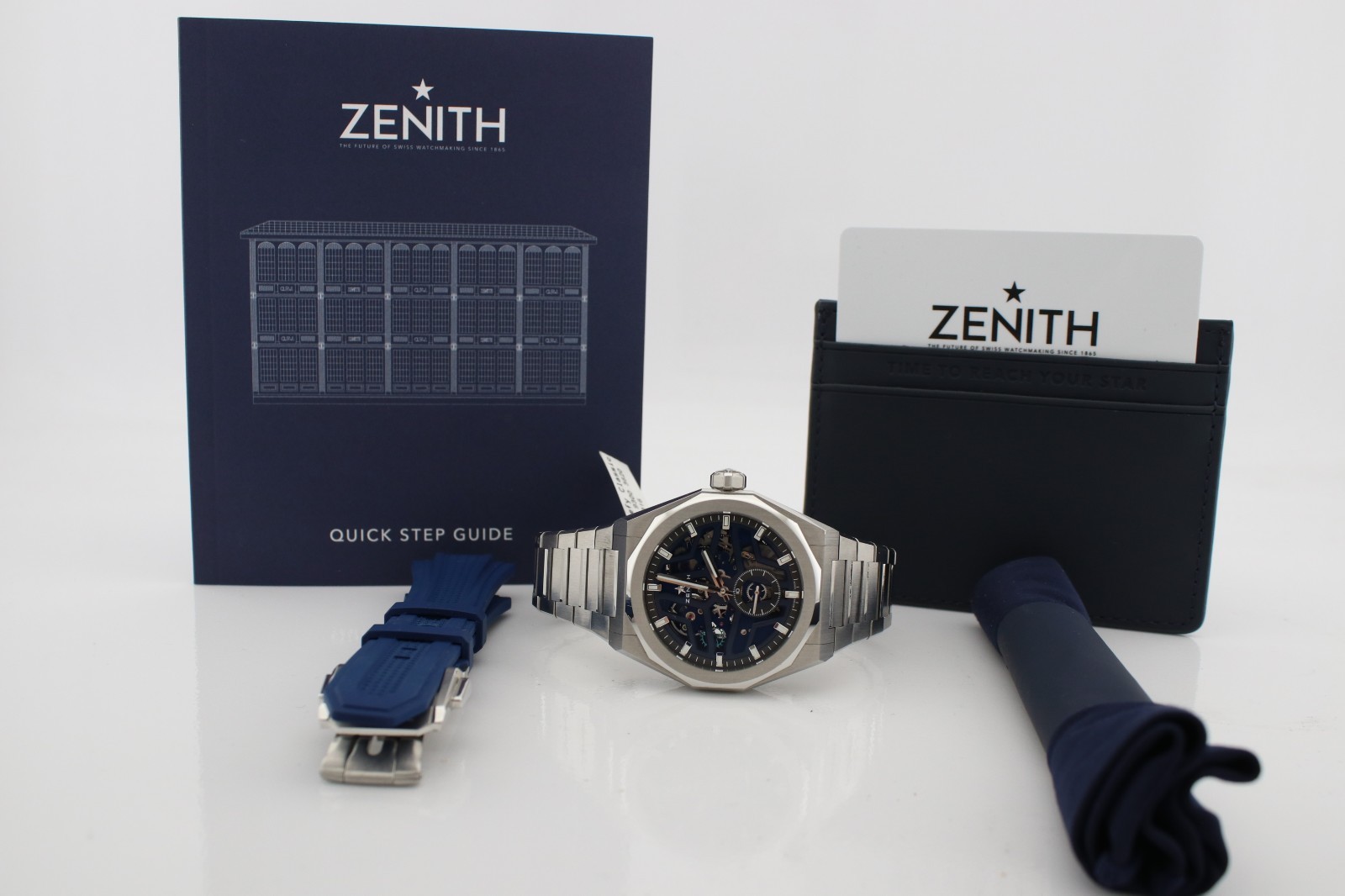 Zenith 2023 Defy Skyline Skeleton Blue Dial Steel 41mm Watch 03.9300.3620