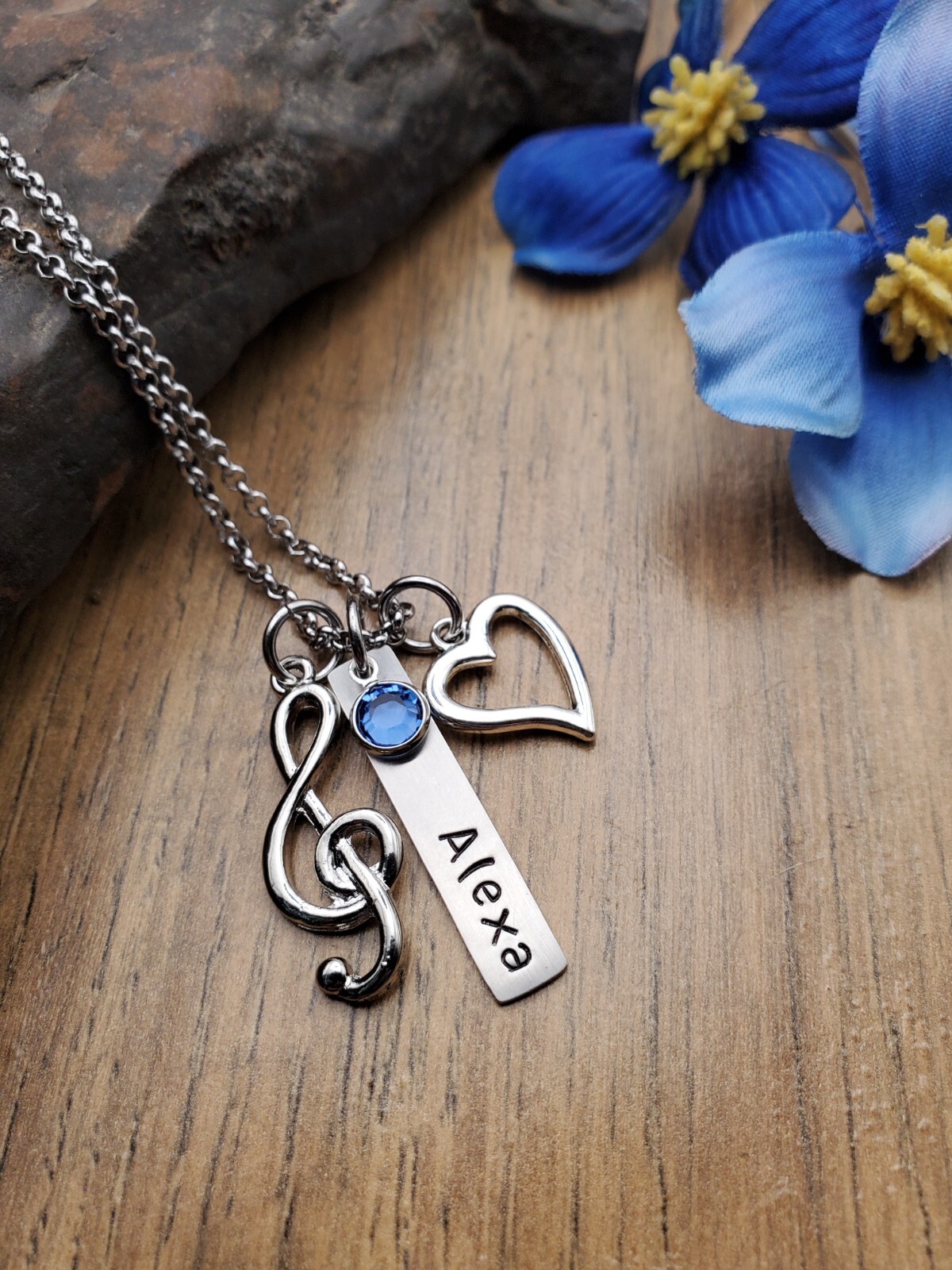 Personalized Music Necklace, Marching Band Gifts, Music Lover Jewelry for Girls