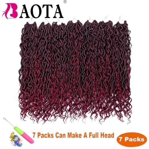 Goddess Locs Crochet Hair Faux Locs Crochet Hair for Black Omber Red Pre