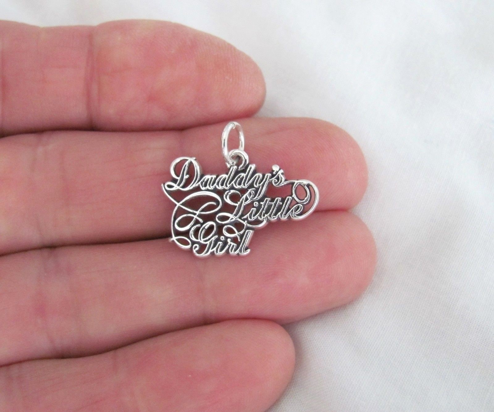 Sterling Silver Daddys little girl charm