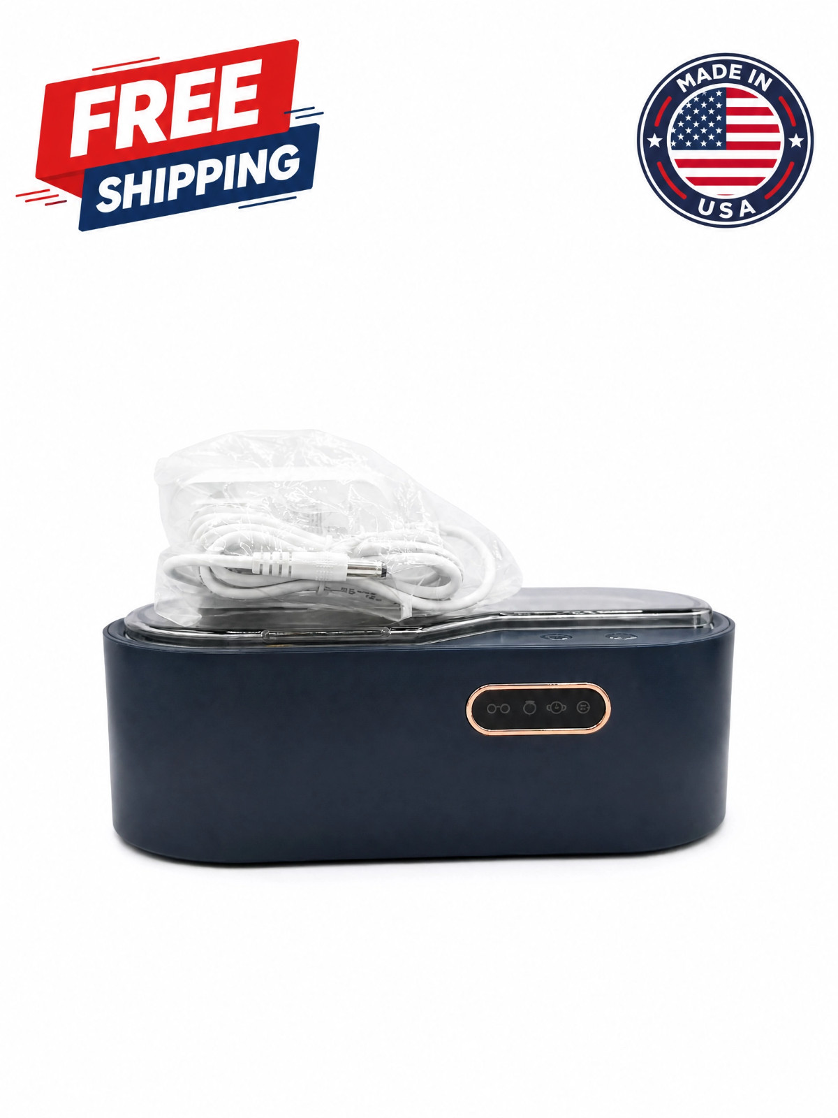 Ultrasonic Jewelry Cleaner 450ML Machine 4 Timer Settings for Watches Glasses