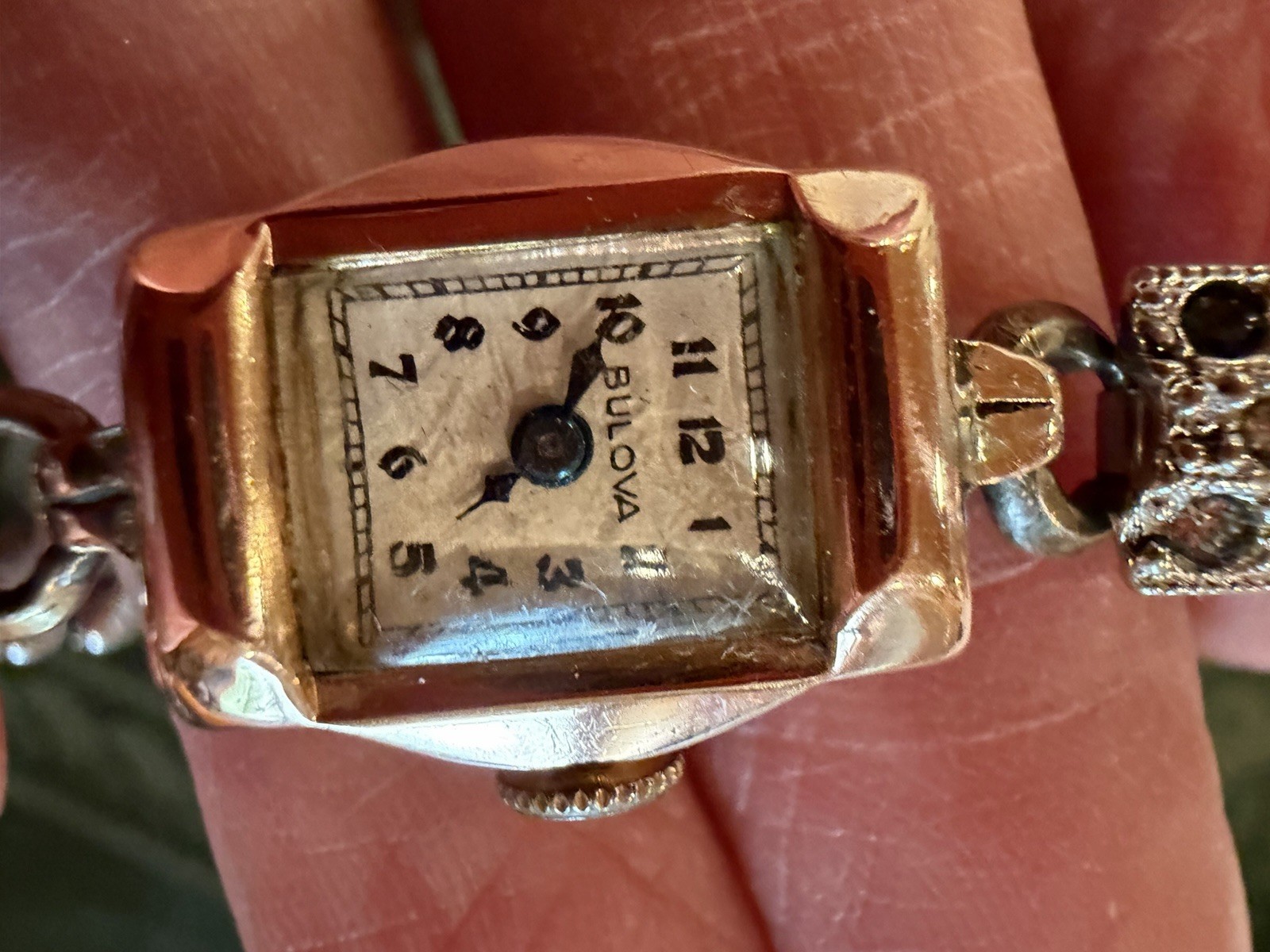 VTG 14K Rose Gold Ladies Watch Bulora Comp. See Description In The photos
