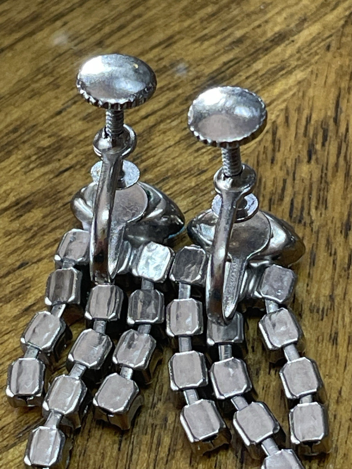9 Pair Mid Century Clip & Screw On Earrings. Some Signed. Weiss, Star, Etc