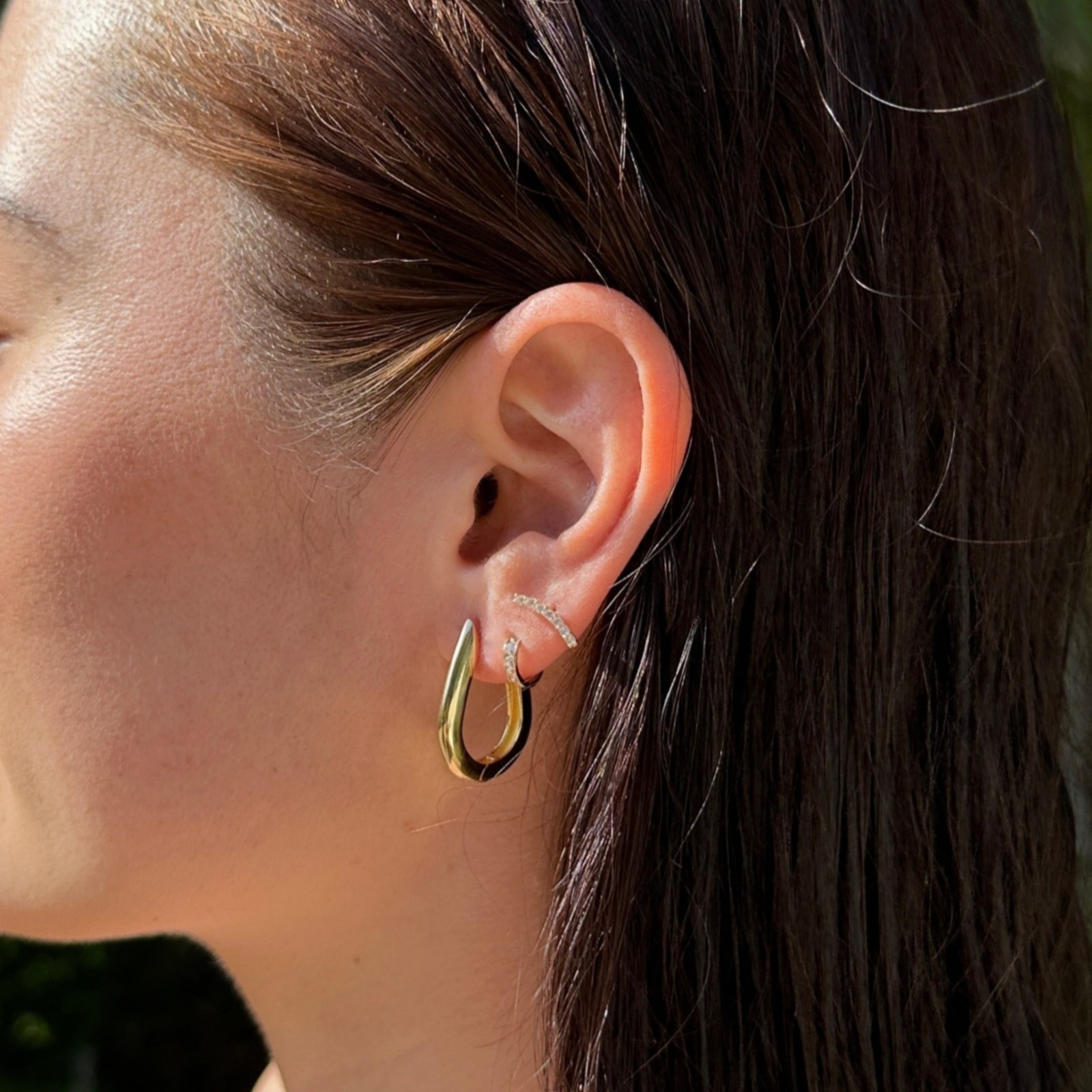18K Gold Filled Chic U-Shaped Hoop Earrings