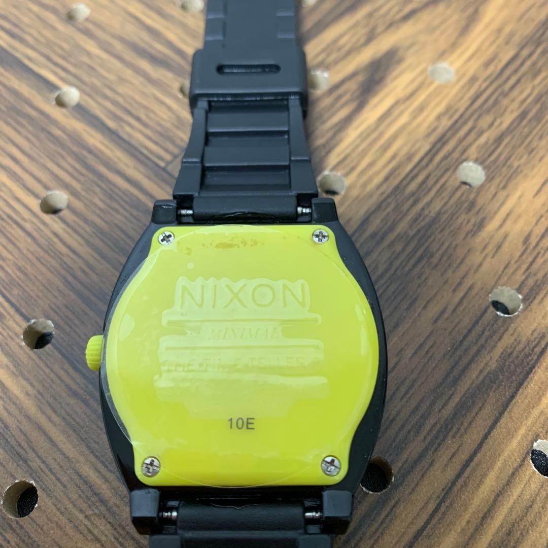 NIXON Time Teller P Yellow Wristwatch Analog Casual Everyday Wear Vintage