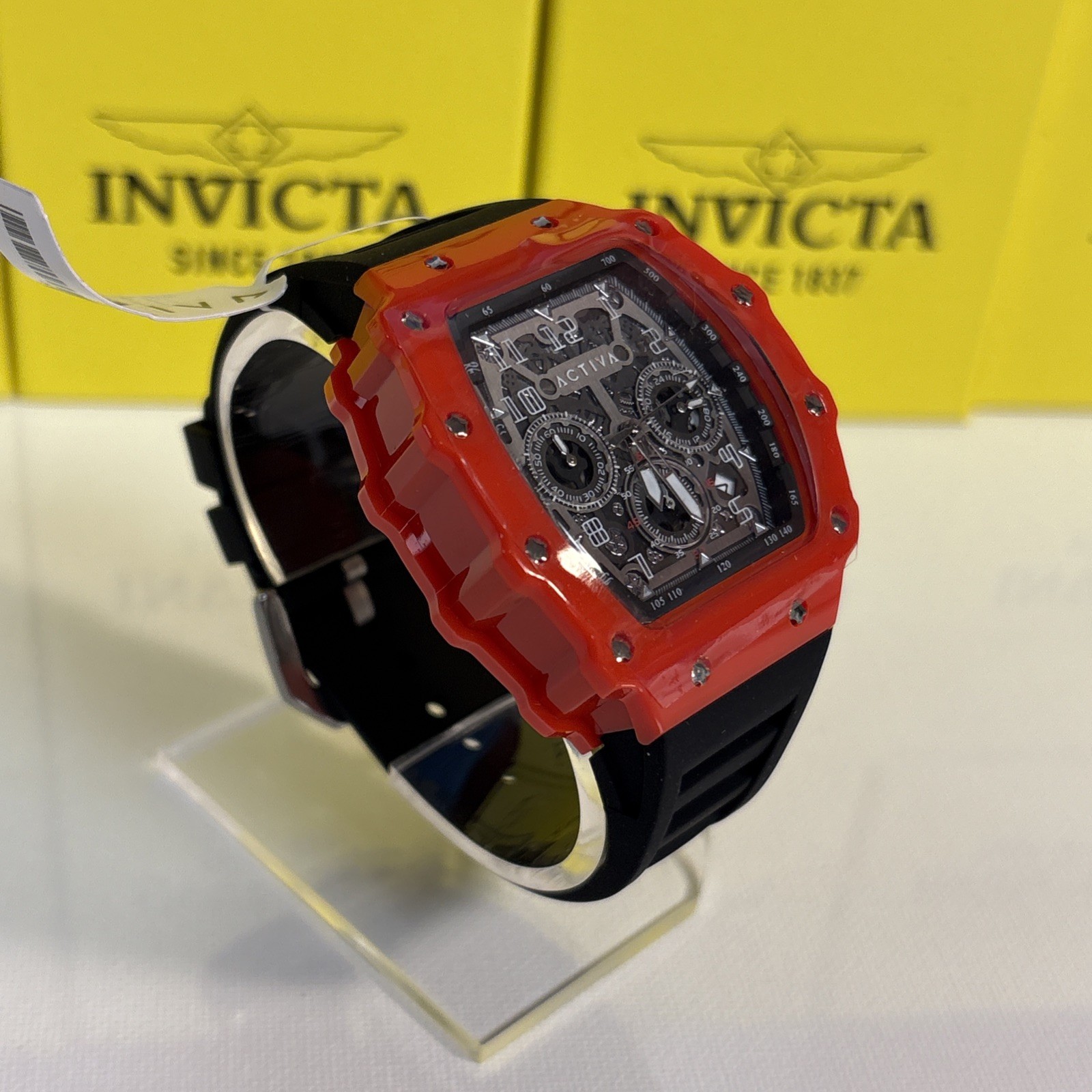 Activa Fury X Invicta Mens Quartz MG53 Skeleton Dial Red 44mm ACW2305-020 NEW