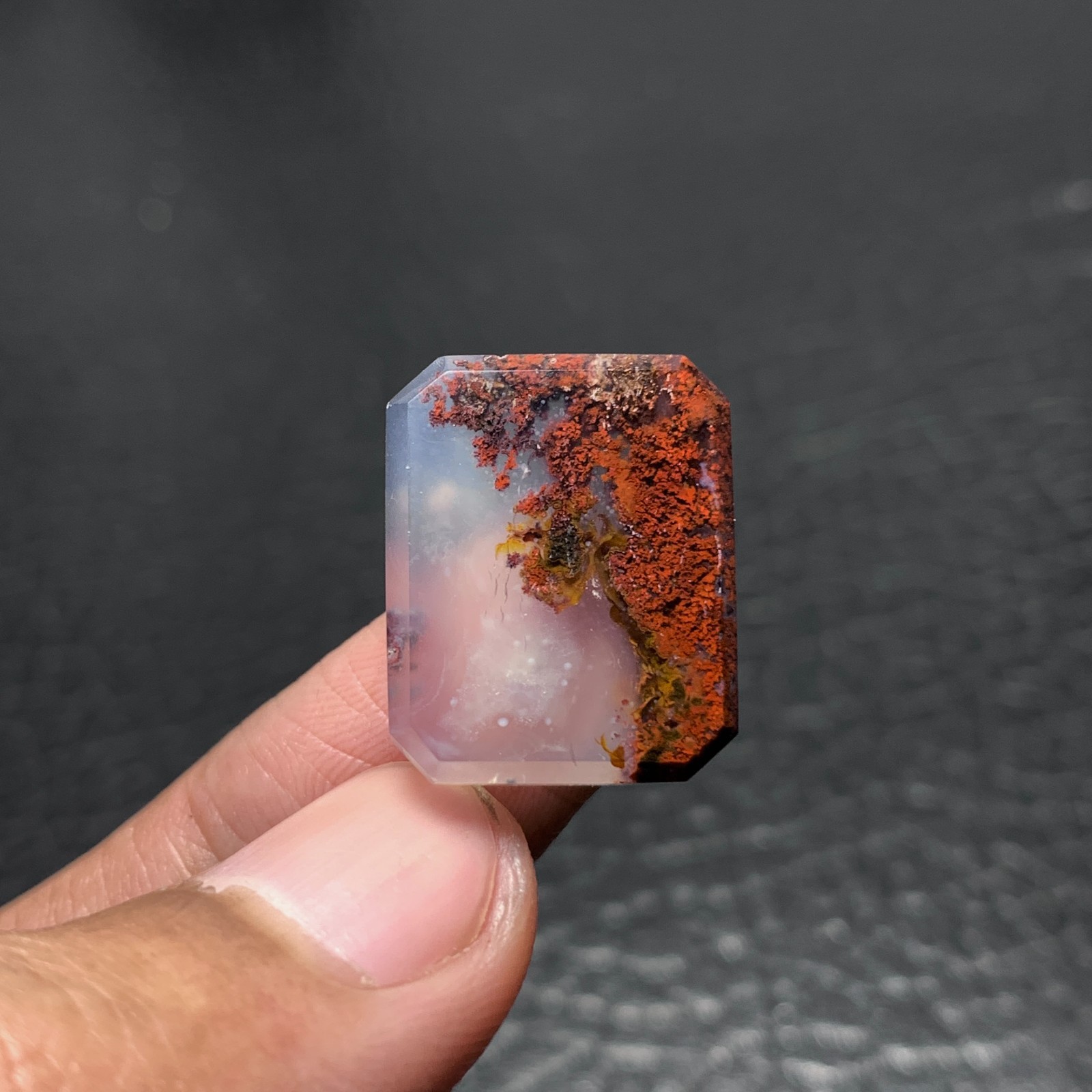 Scenic Moss Agate Cabochon 20x16x5mm High Quality 18.5 ct