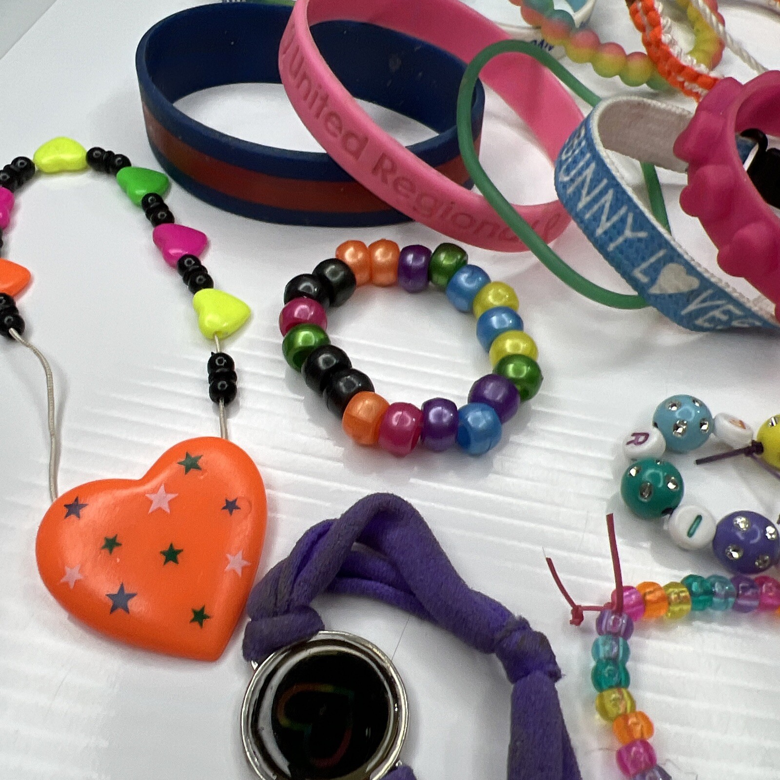 H1 Lot silicone girls Unisex kids bangles bands Retro bracelets