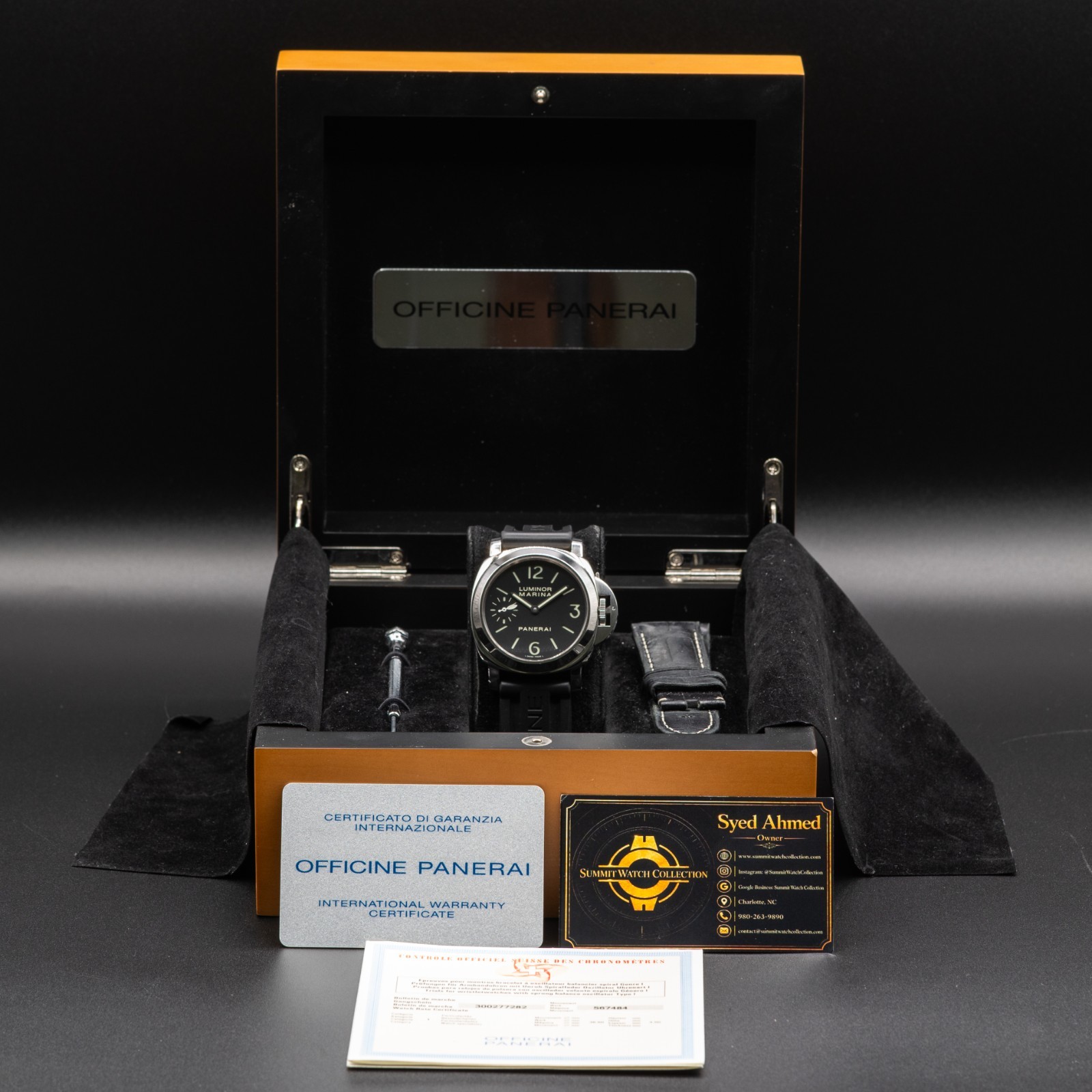 Panerai Luminor Marina PAM00111 44mm 2012 Near Mint Box Papers Extra Strap