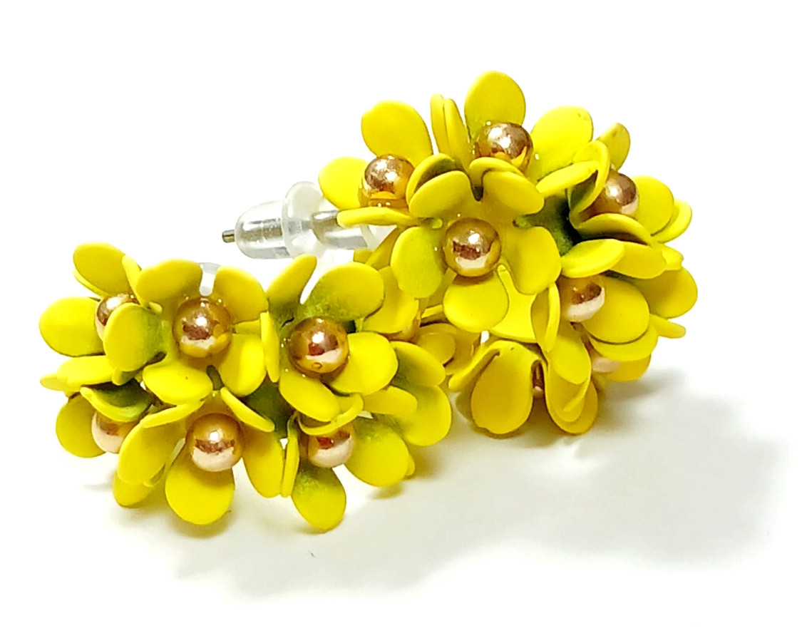 Womens Flower Earrings, One Pair – Please Choose Color