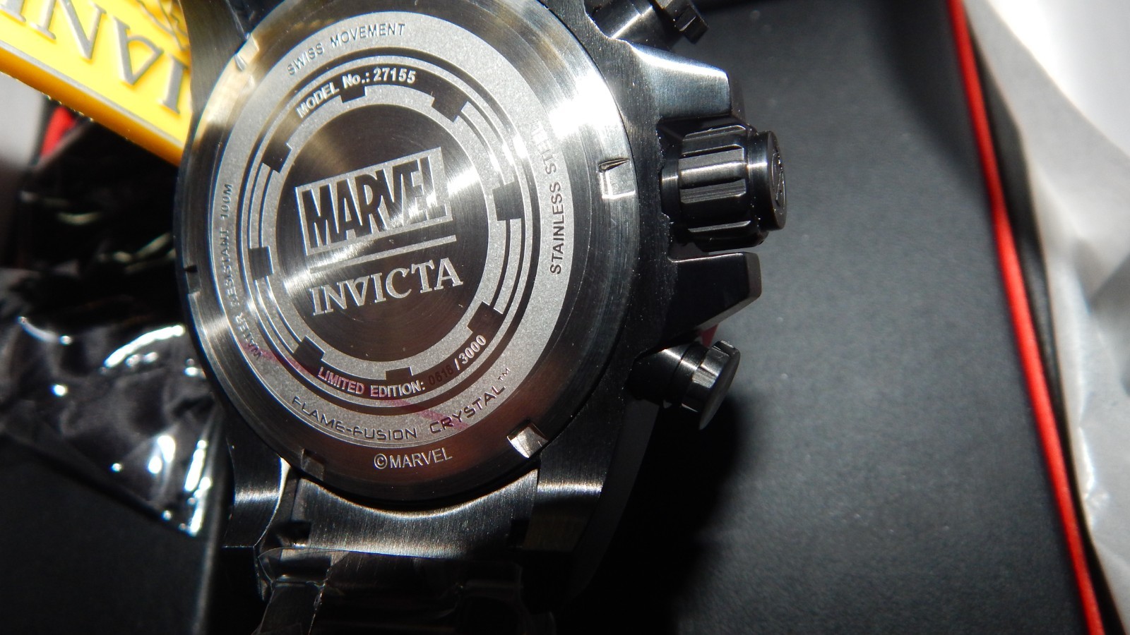 New INVICTA Marvel OCTANE DEADPOOL 48mm Watch 100m 27155 & Box LE 618/3000