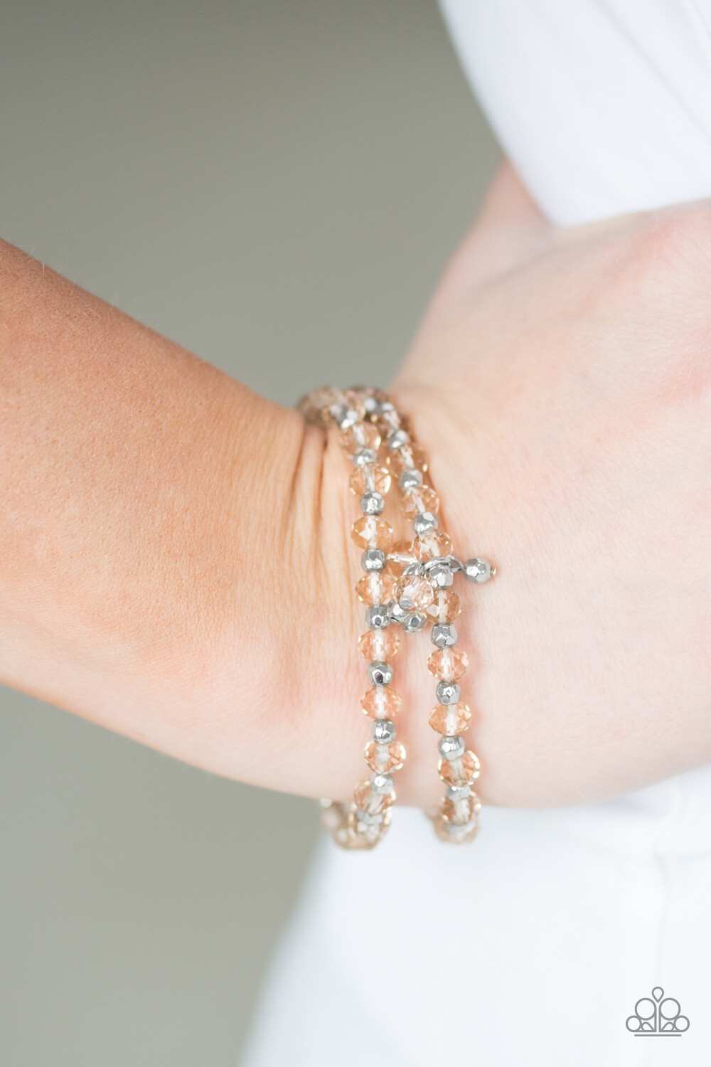 Paparazzi Bracelet- Sink or Shimmer- Brown- Metallic Sheen- Stretchy