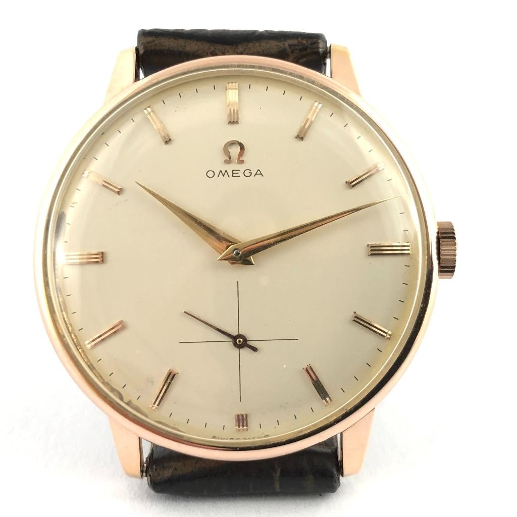 NEAR MINT 1958′ OMEGA 2933 GOLD PLATED MANUAL WIND ORIGINAL DIAL GENTS WATCH