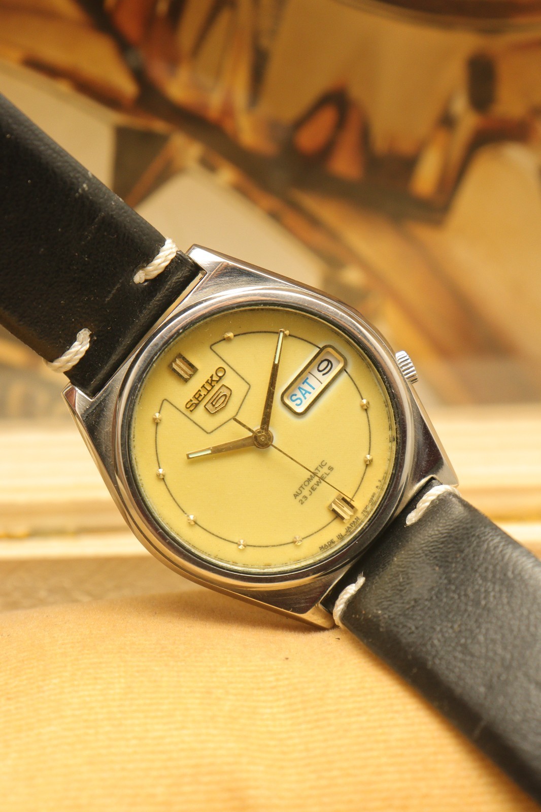 Vintage Seiko 5 Automatic Lume Dial Wrist Watch For Men’s Japan Movement 7s26.