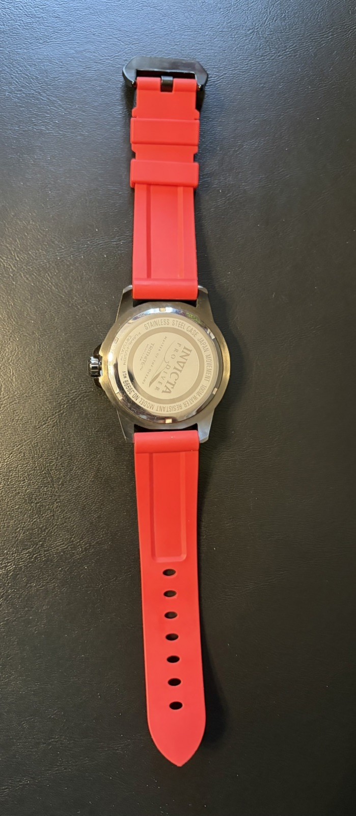 Invicta Men’s Pro Diver Black 45mm Quartz Watch with Orange Silicone Band