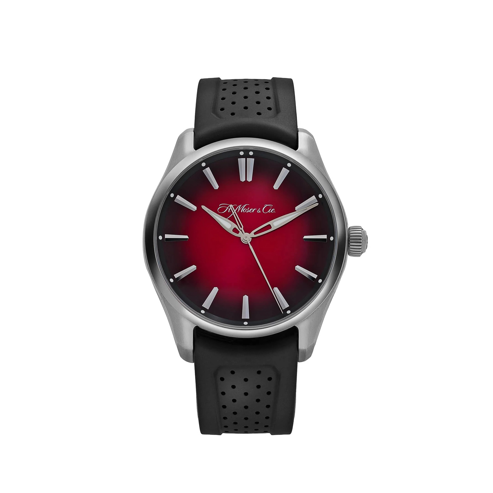 H. Moser & Cie 3200-1207 Pioneer Centre Seconds Swiss Stainless Steel Mad Red