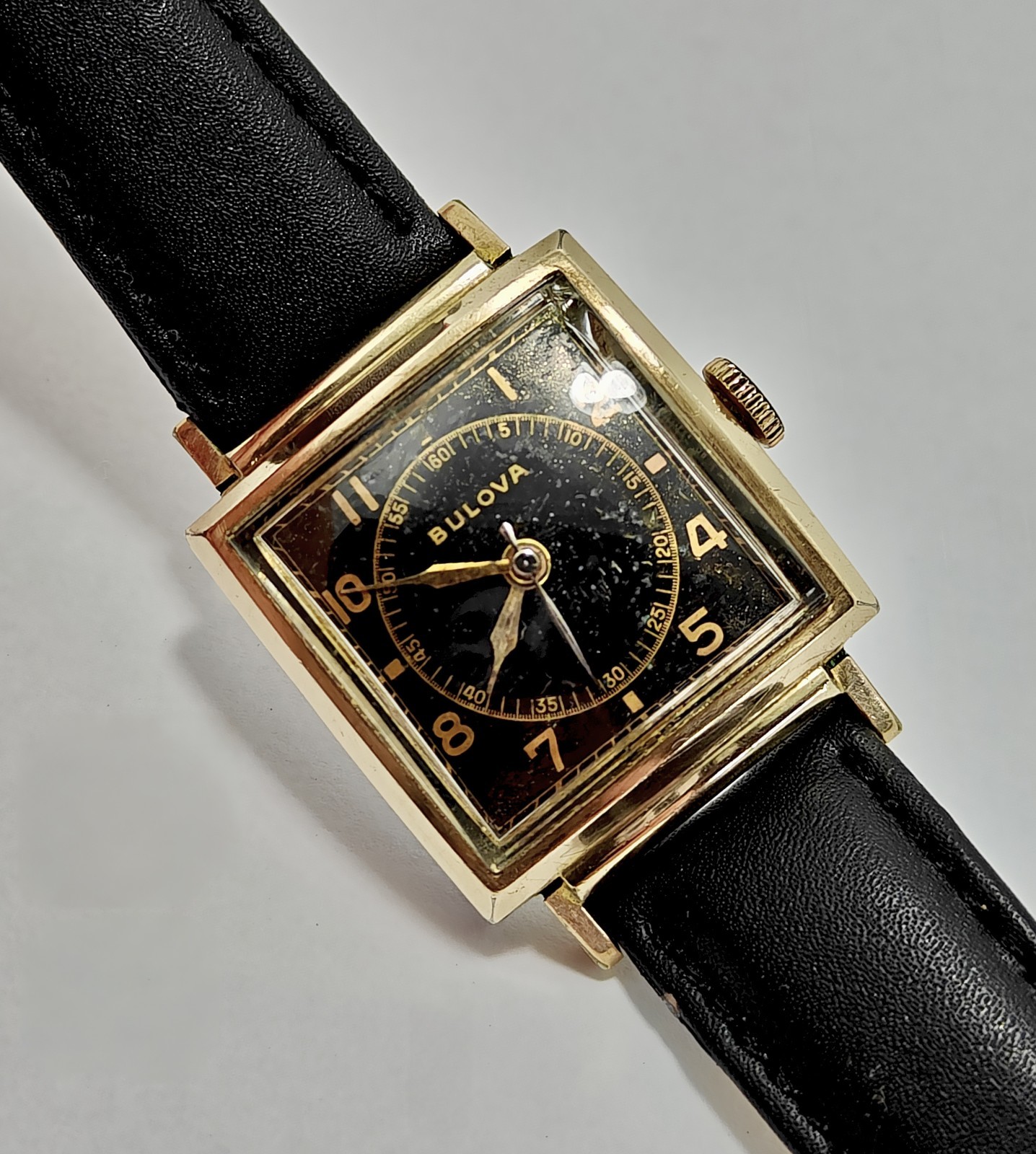 Vintage 1951 Bulova “Surgeon” Black Dial 17J Doctor’s Watch
