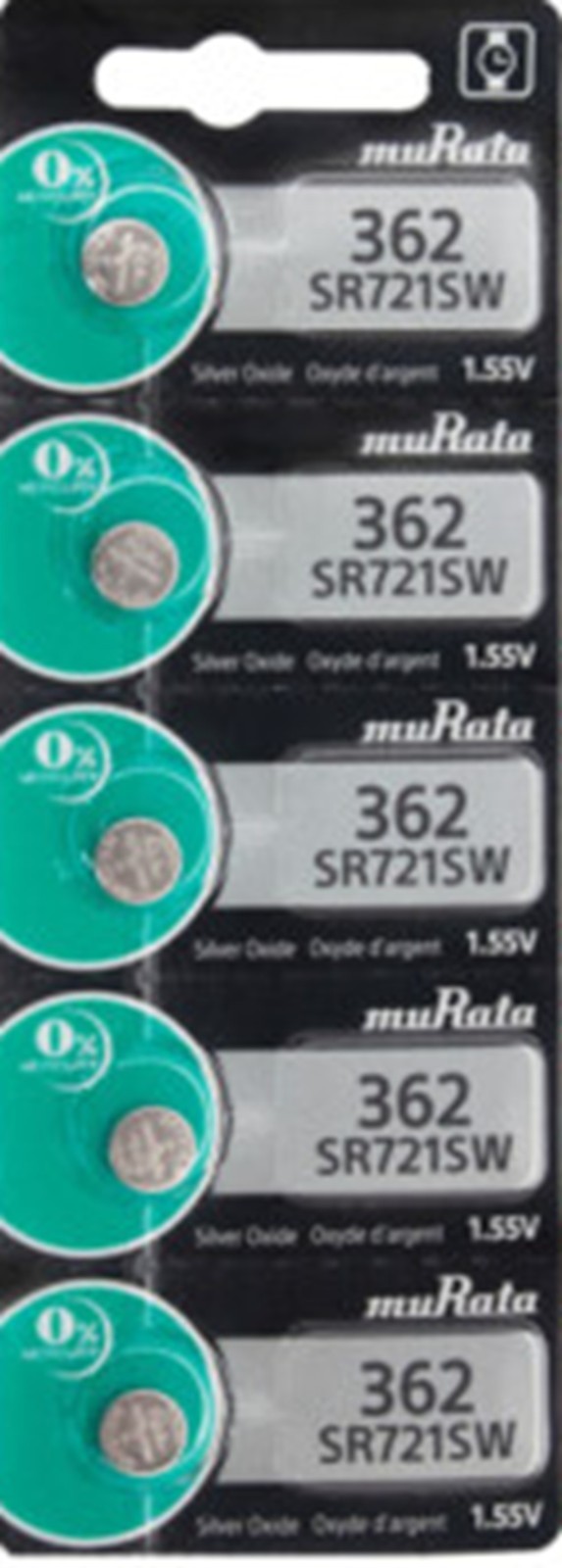 Fifteen (15) Murata 362 (SR721SW) Silver Oxide Watch Battery – Replaces Sony 362