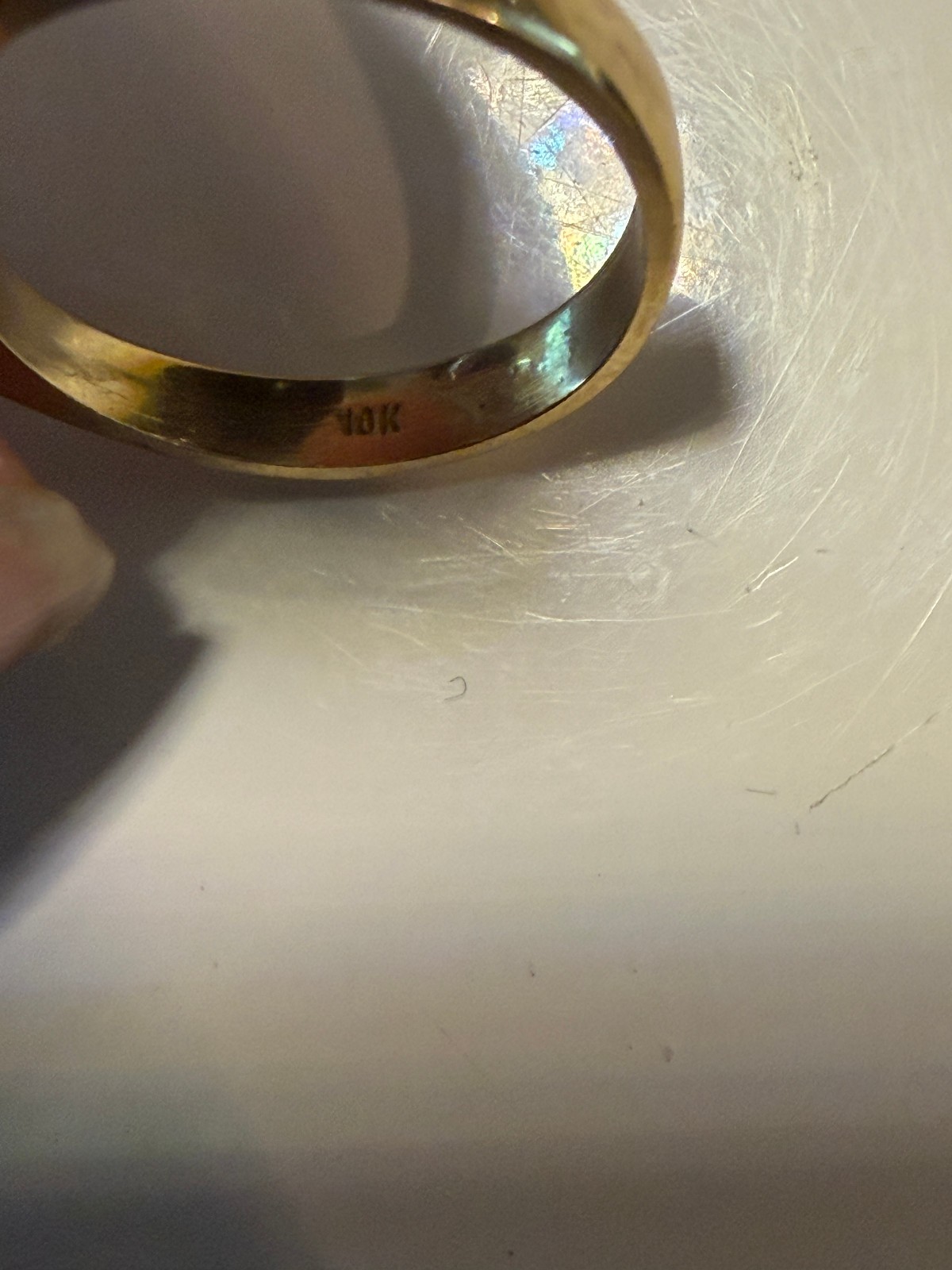 Vintage SOLID 10KT BJM Gold Stamped Red Size 8 Ring 4.71g NOS NOI!