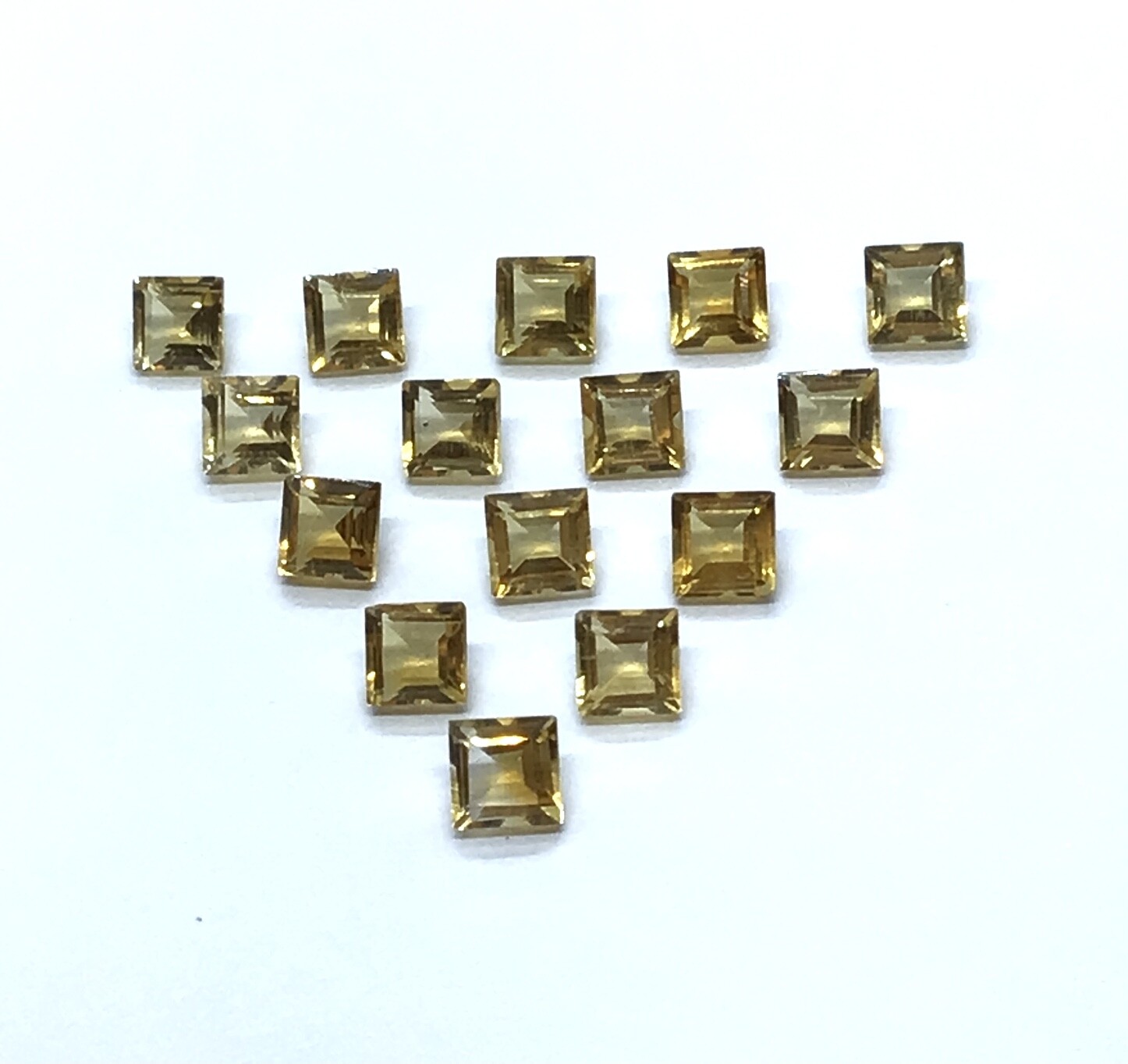 Natural Citrine Square Cut Faceted Loose Gemstone For Making All Type Jewelry