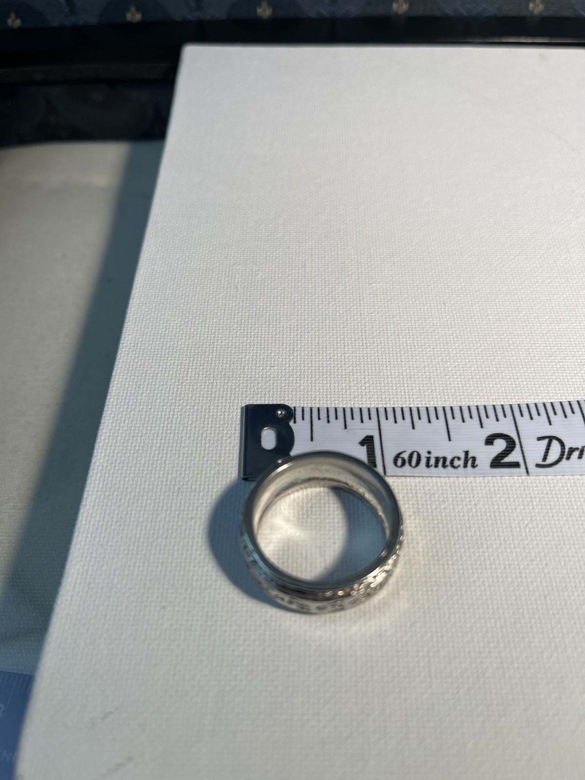 Vintage Sterling Ring Engraved I Am Enough/Spinner/Fidget size 11 / great gift!