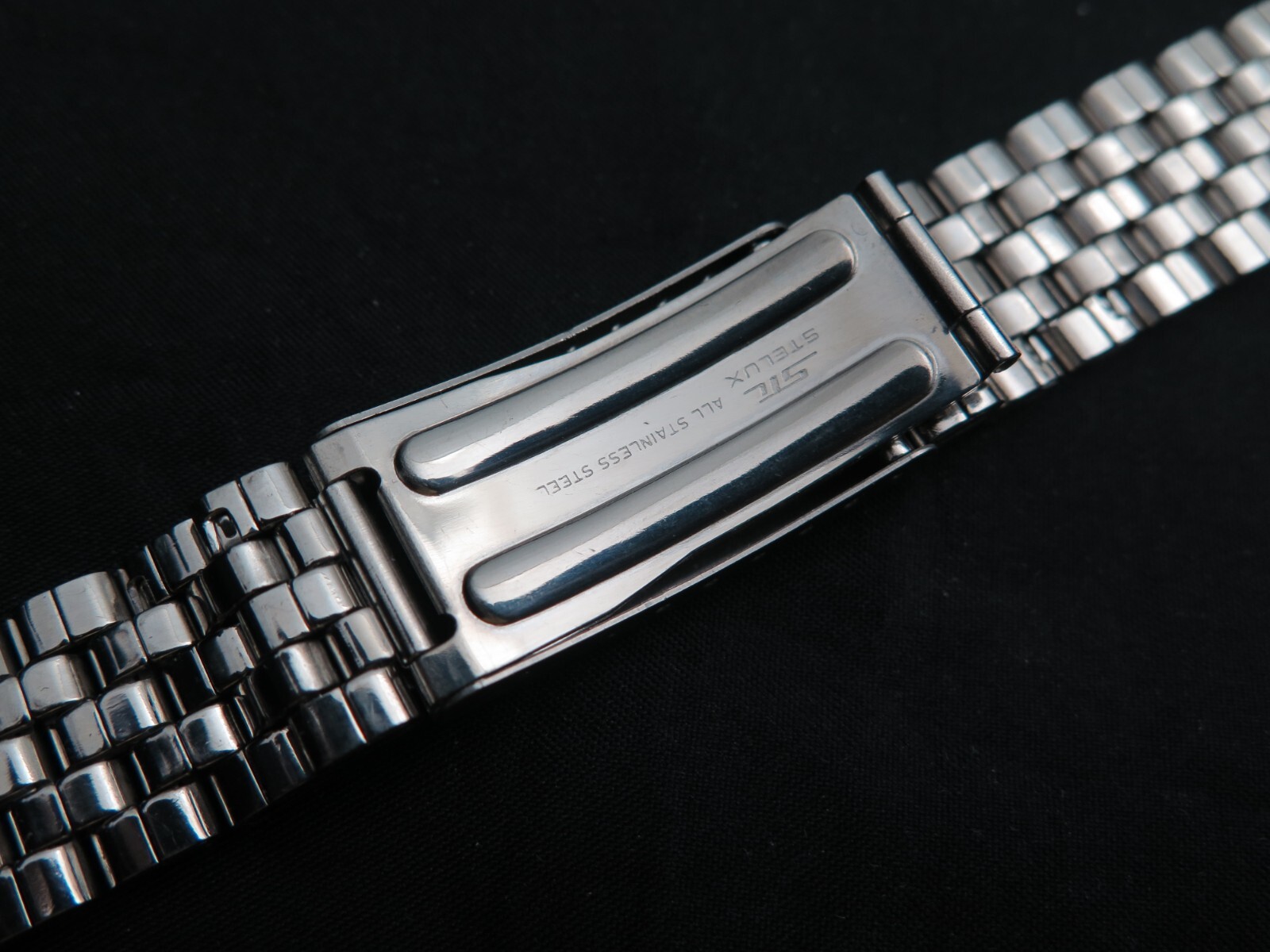 Vintage 19mm STL Stelux Flat Brick Quality Watch Bracelet 1040 NOS 1960s