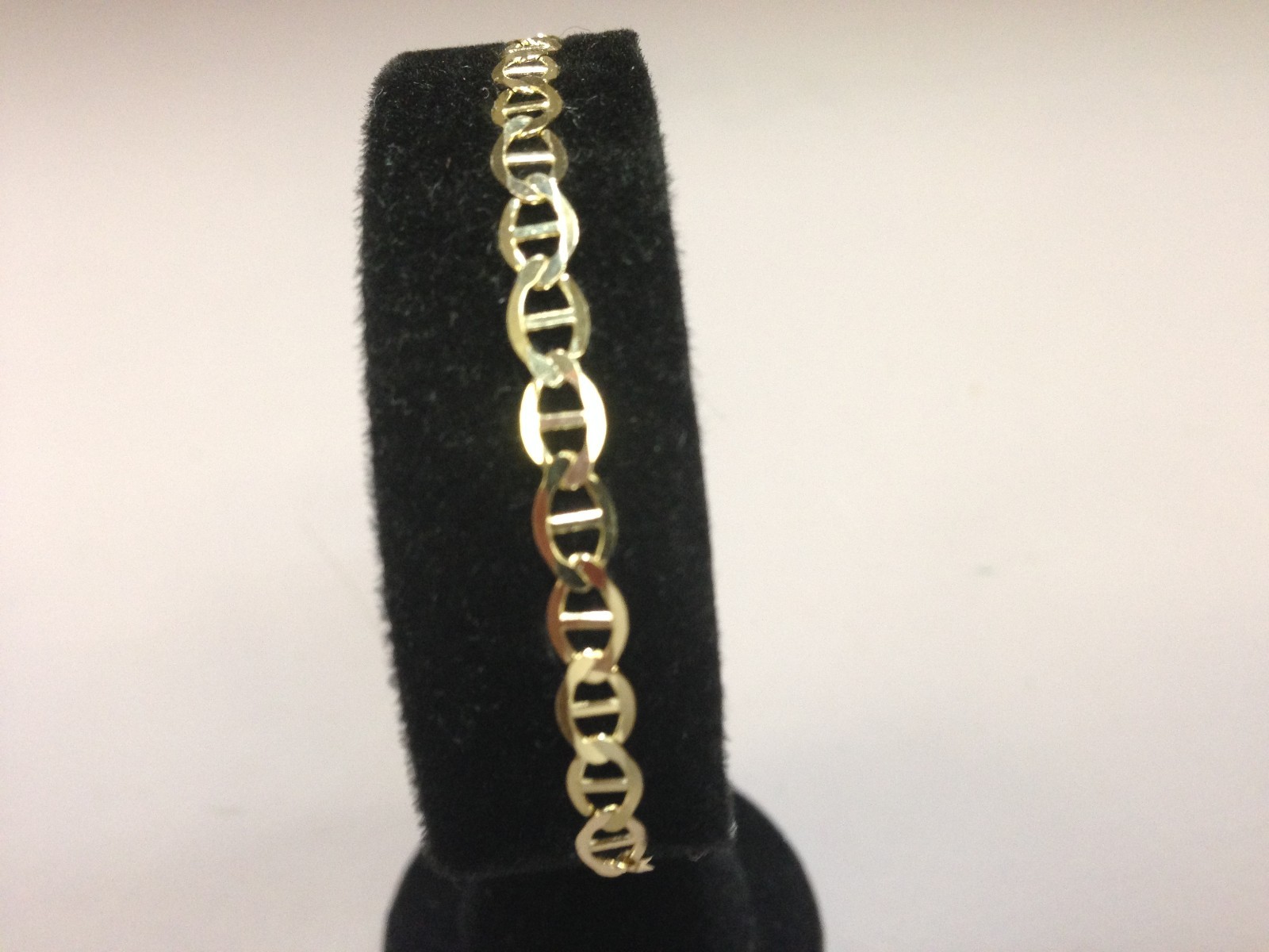10k Yellow Gold 10″ Solid Anchor Mariner Link Anklet Chain Bracelet 3.2 mm 2Gram