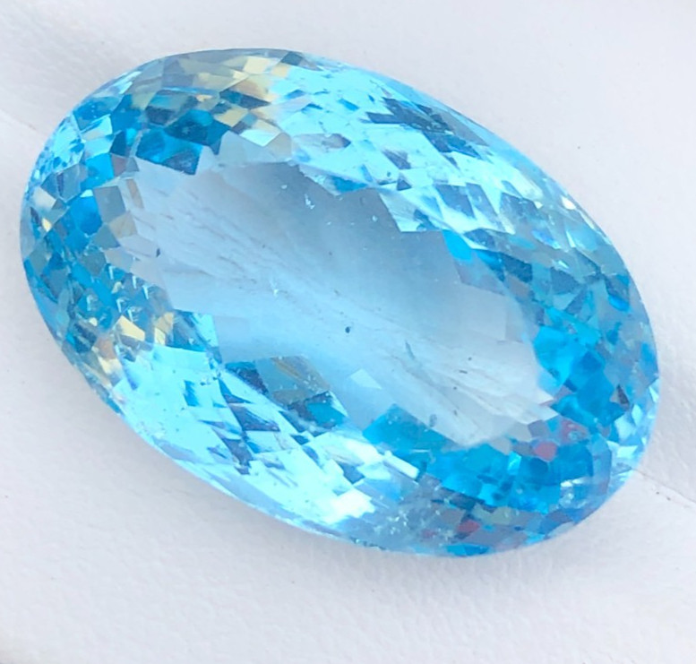 31 Carat Natural Swiss Blue Topaz Cut Stone From Africa
