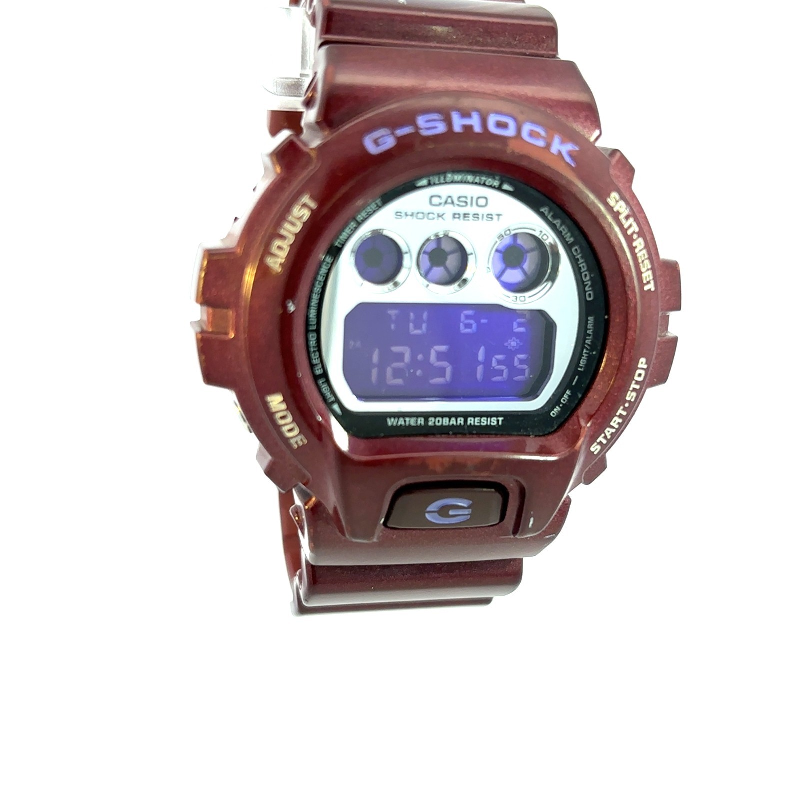 Casio G-Shock DW-6900SB-4 Wine Red Burgundy Digital Watch 200M Shock Resistant