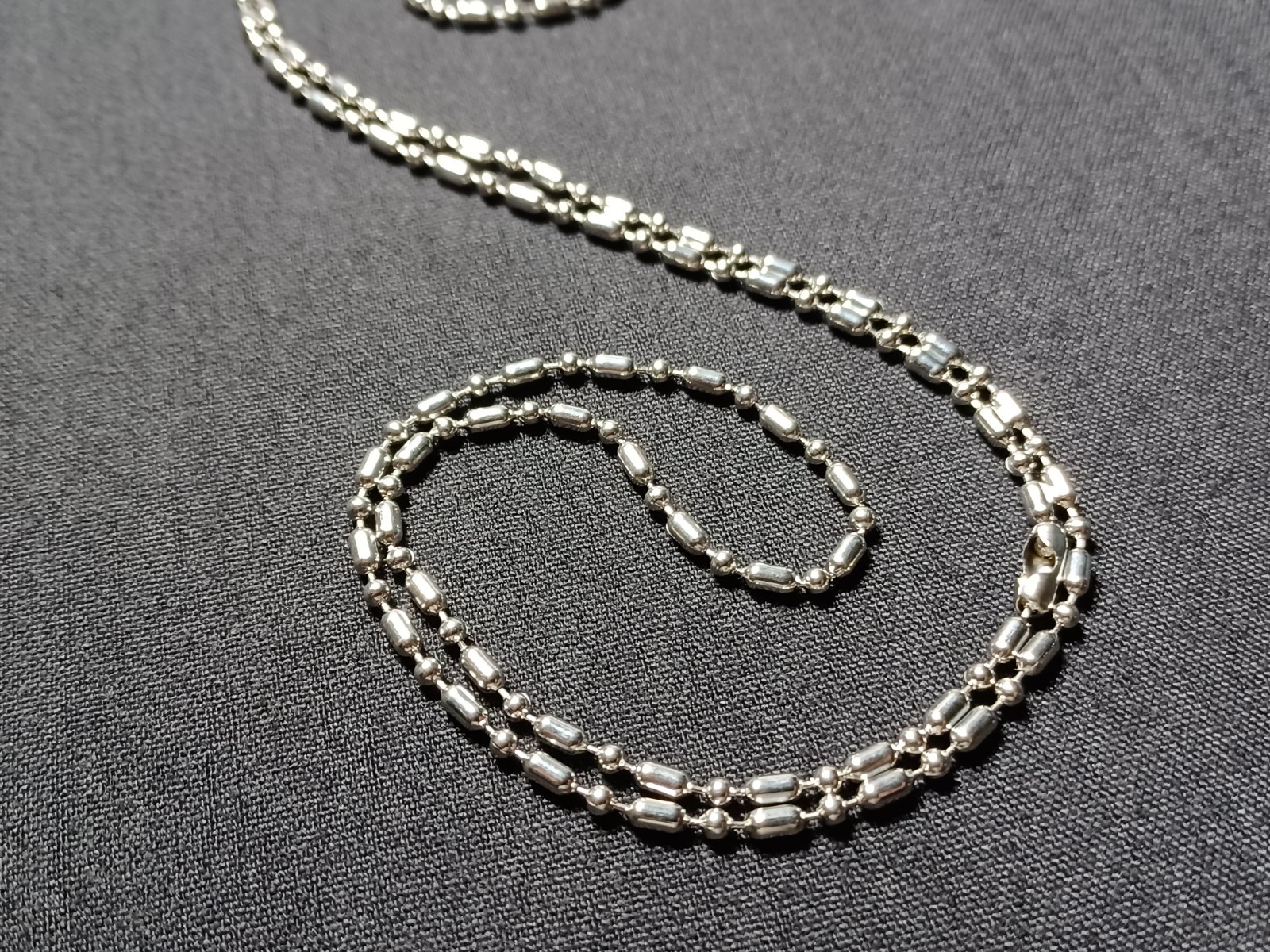 Stainless Steel Bar & Ball Bead Military Type Dog Tag Chain, Necklace, Bracelet